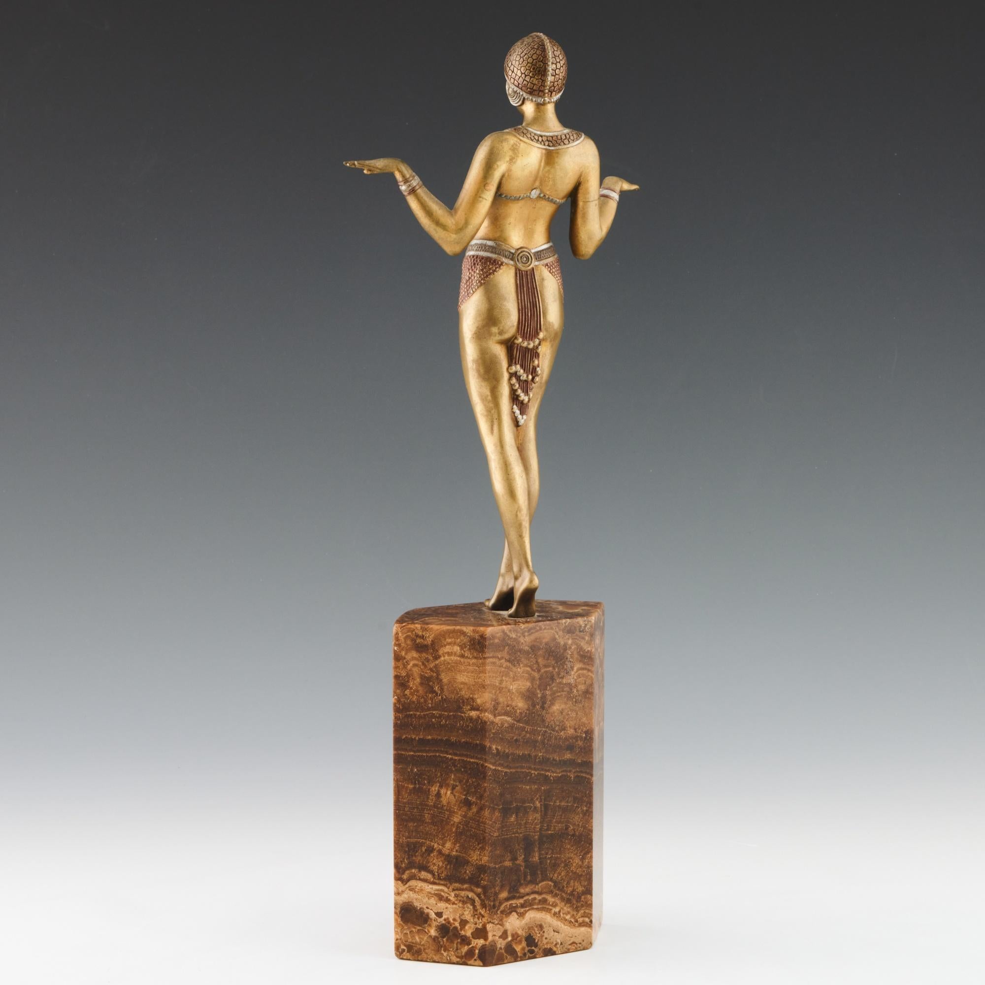 French Original and Fine Example of a 'Theban Dancer, Demetre Chiparus Bronze Sculpture