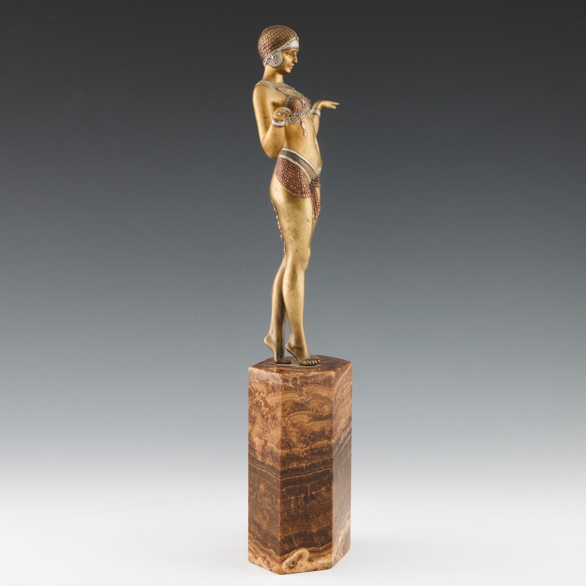 Original and Fine Example of a 'Theban Dancer, Demetre Chiparus Bronze Sculpture 1
