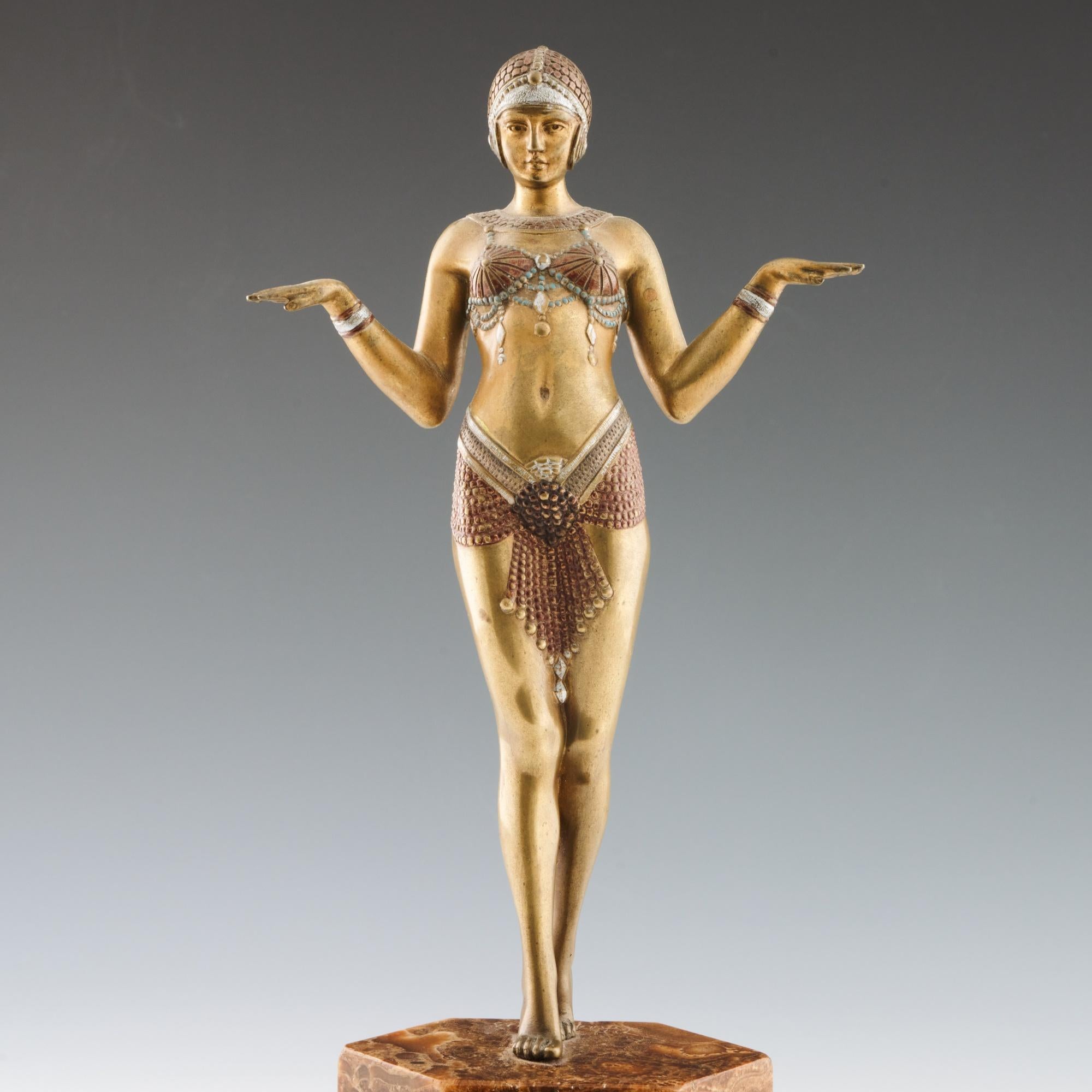 Original and Fine Example of a 'Theban Dancer, Demetre Chiparus Bronze Sculpture 3