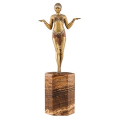 Original and Fine Example of a 'Theban Dancer, Demetre Chiparus Bronze Sculpture