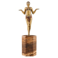 Original and Fine Example of a 'Theban Dancer, Demetre Chiparus Bronze Sculpture