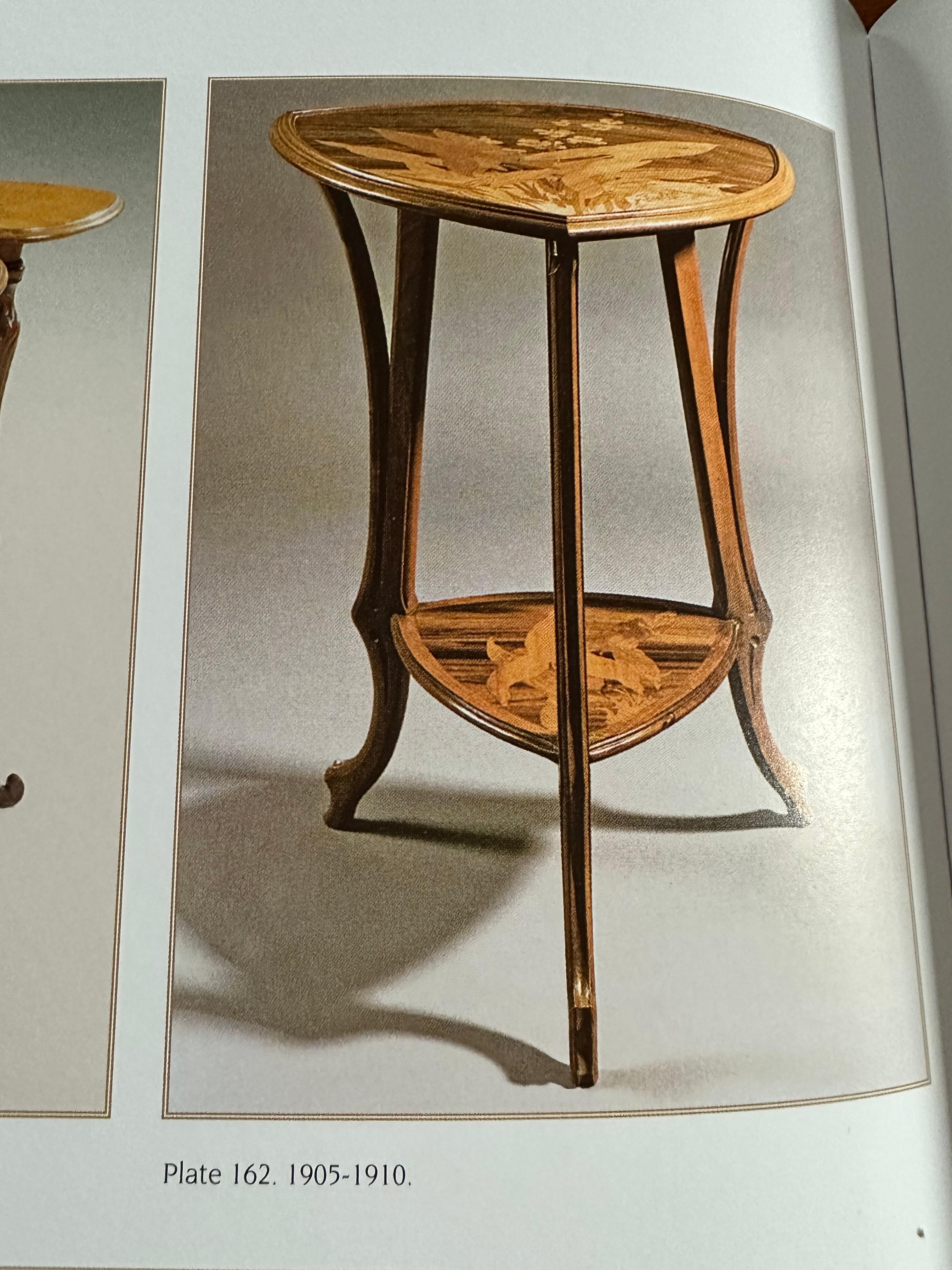 Original rare antiquité française Art Nouveauu  Table d'appoint / Gueridon d'Emile Gallé  en vente 3