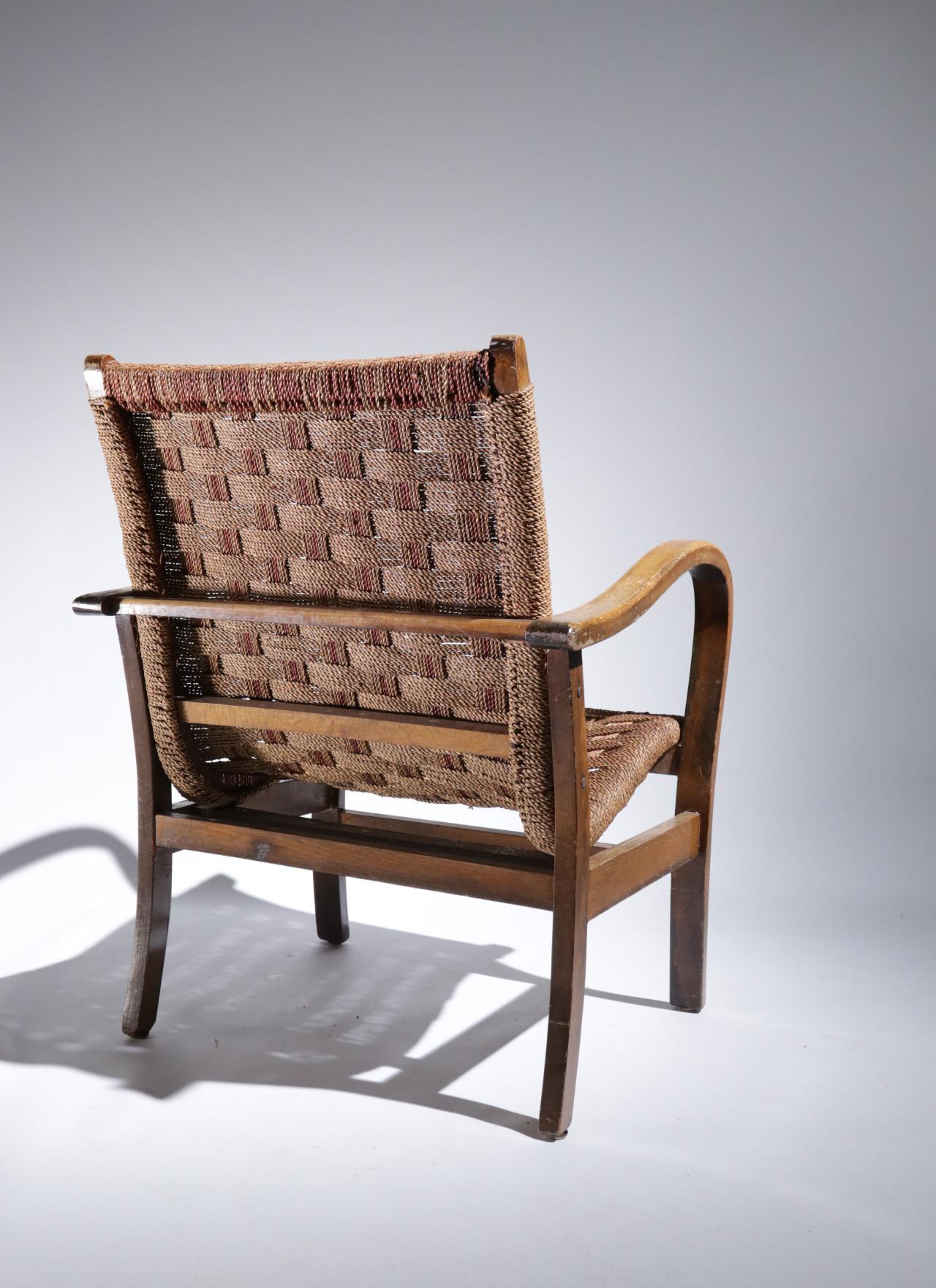 Original Rare Bauhaus Armchair by Erich Dieckmann, 1925 In Good Condition In Boven Leeuwen, NL