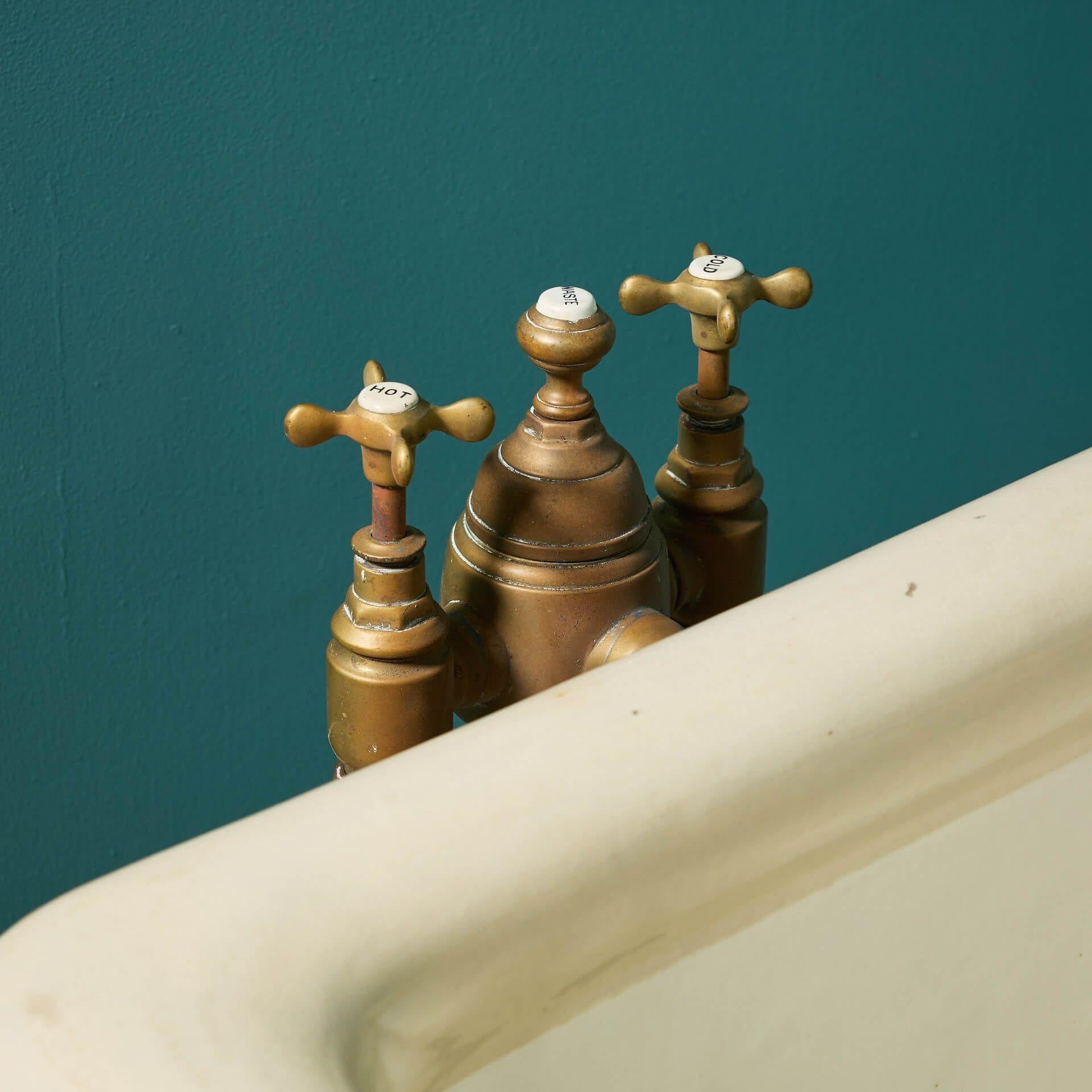 Stoneware Original Rare Decorative Glazed Fireclay Bath by Twyfords For Sale