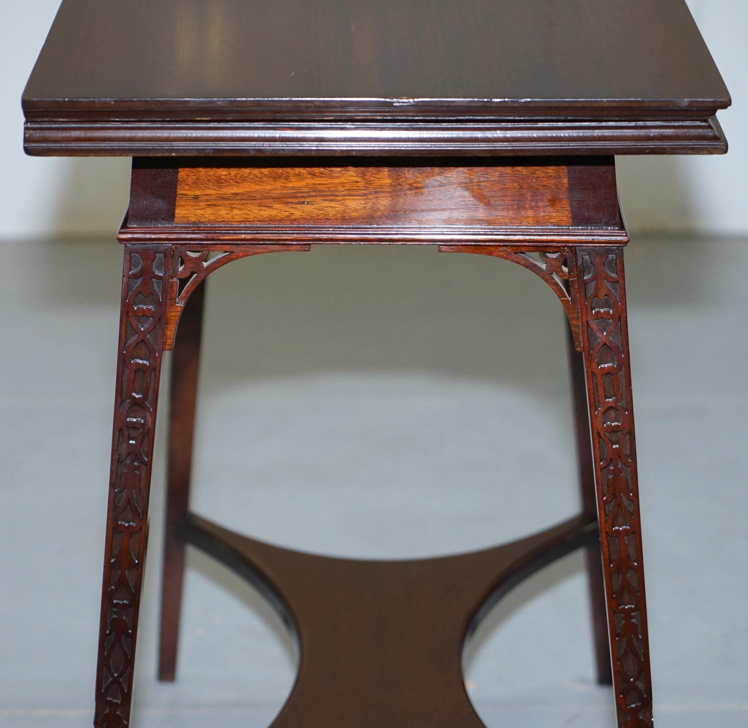 Original Rare Gillows Lancaster circa 1789-95 Hardwood Fold Over Game Card Table For Sale 3