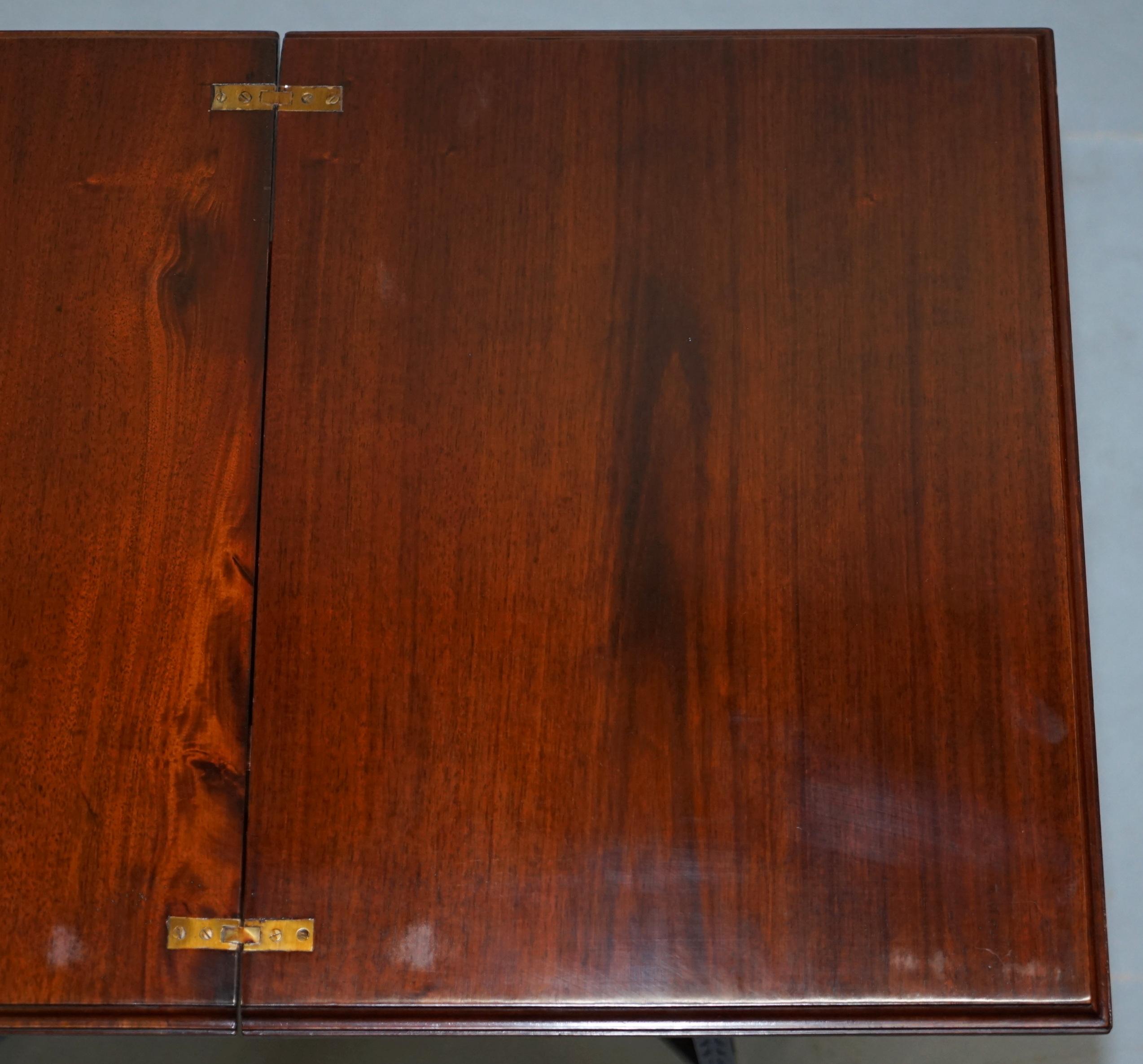 Original Rare Gillows Lancaster circa 1789-95 Hardwood Fold Over Game Card Table For Sale 8