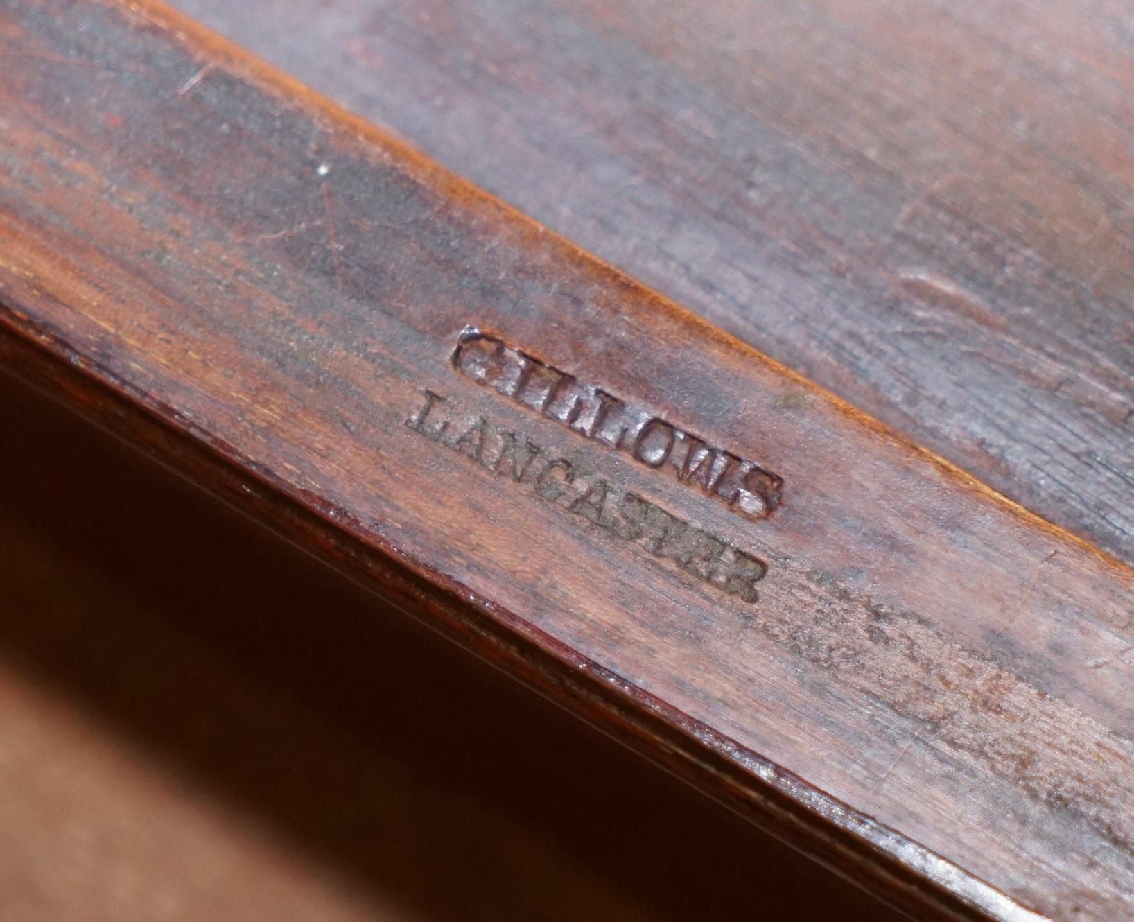 Rare table de jeu à cartes originale Gillows Lancaster en bois de feuillus plié vers 1789-95 en vente 13