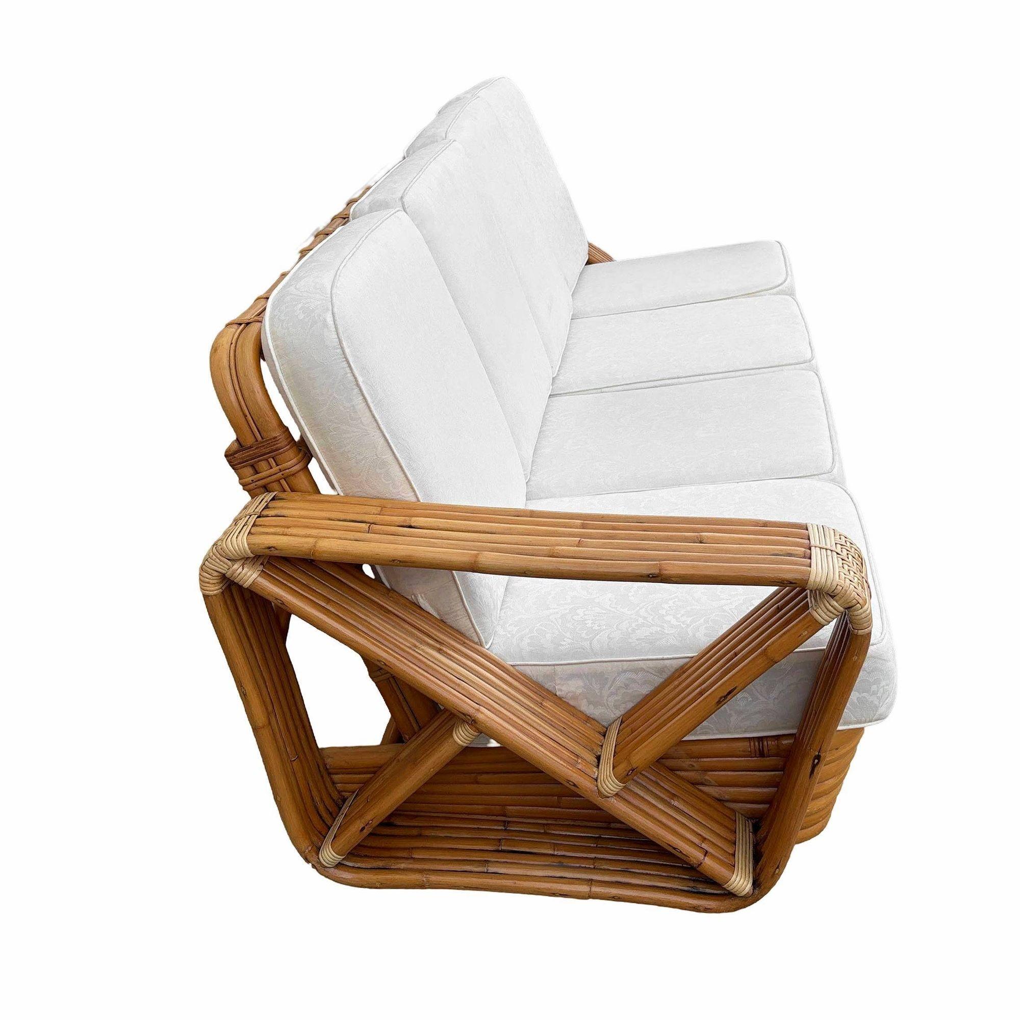 Divano e chaise longue in rattan originale di Paul Frankl, a più elementi in vendita 5