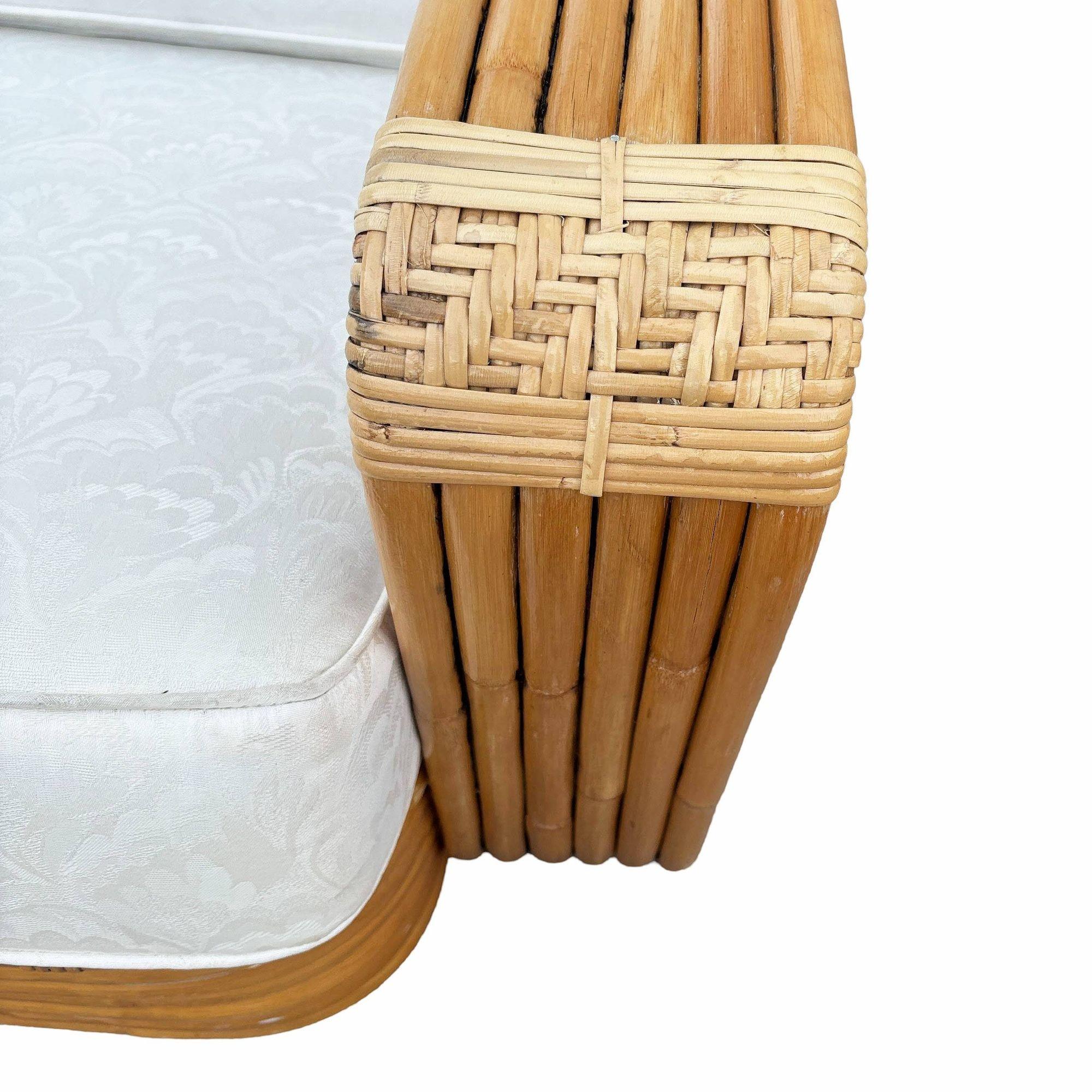 Divano e chaise longue in rattan originale di Paul Frankl, a più elementi in vendita 8