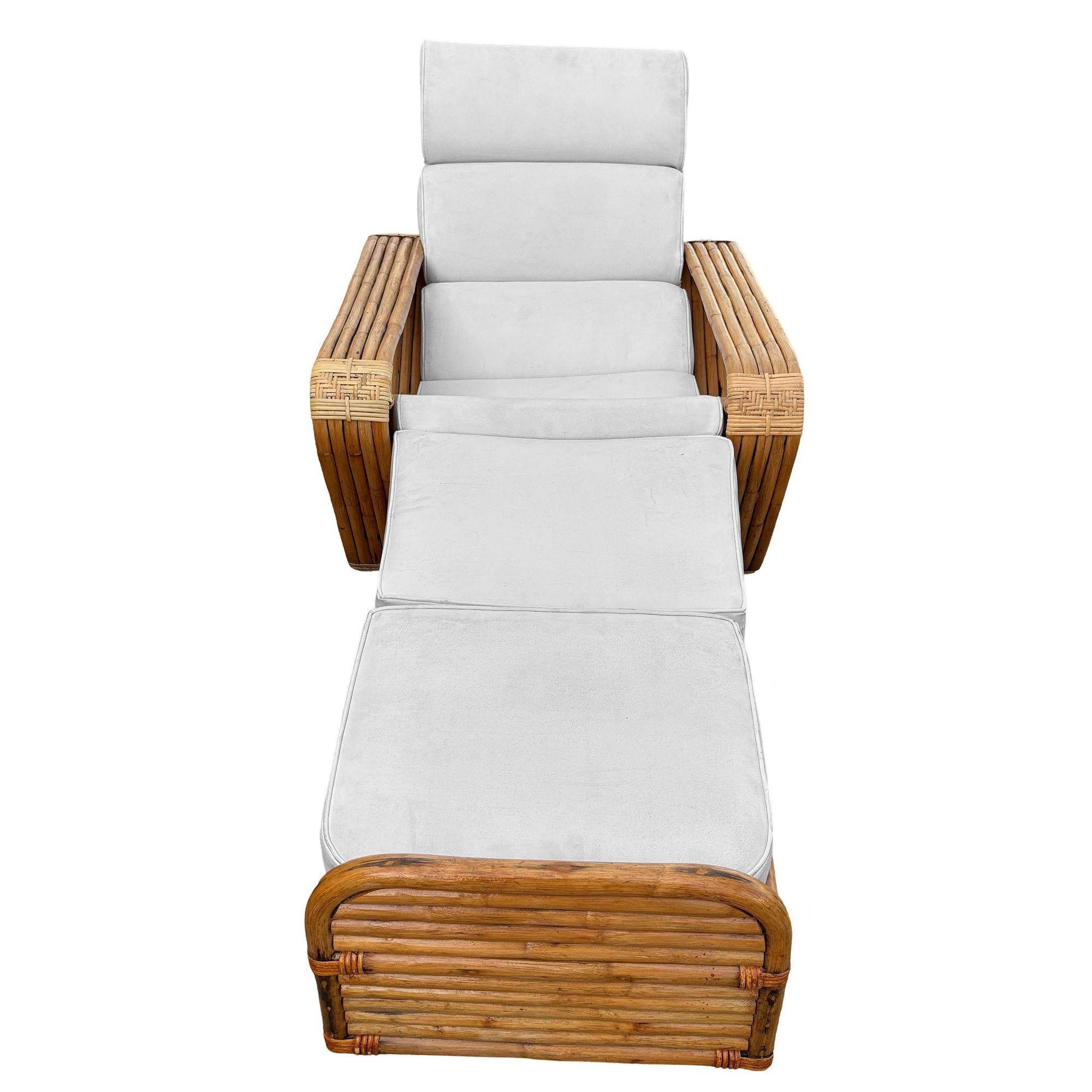 Divano e chaise longue in rattan originale di Paul Frankl, a più elementi In condizioni ottime in vendita a Van Nuys, CA