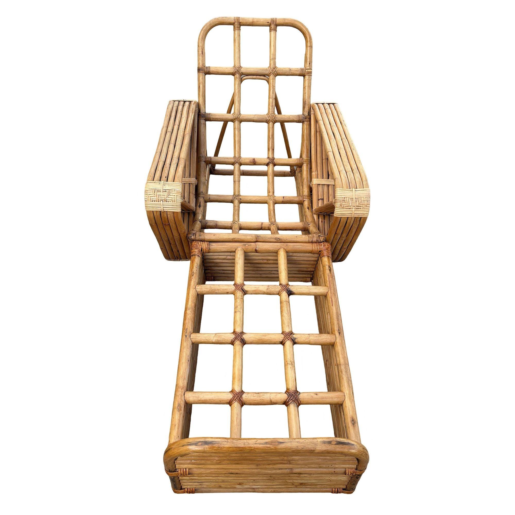 Divano e chaise longue in rattan originale di Paul Frankl, a più elementi in vendita 1