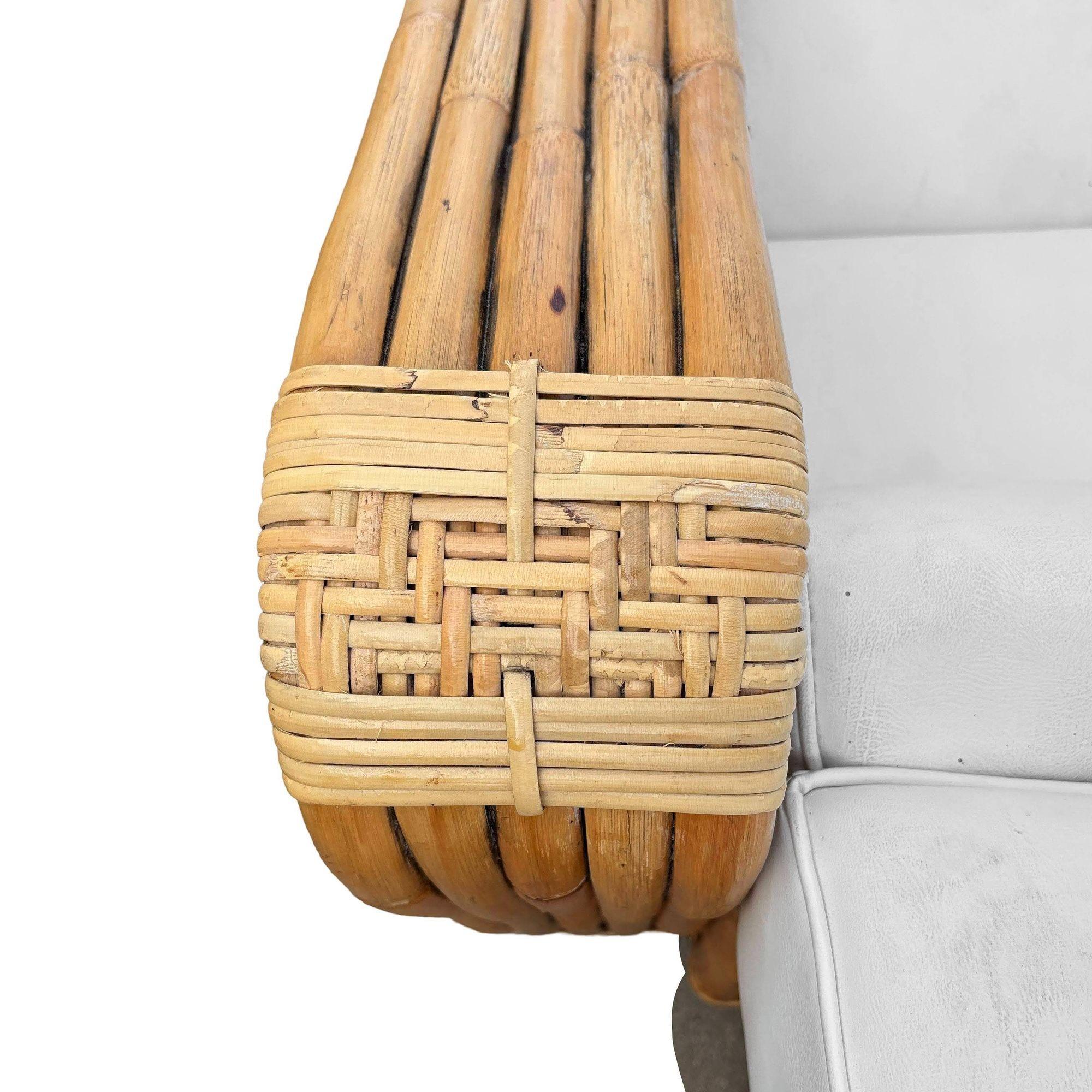 Divano e chaise longue in rattan originale di Paul Frankl, a più elementi in vendita 2
