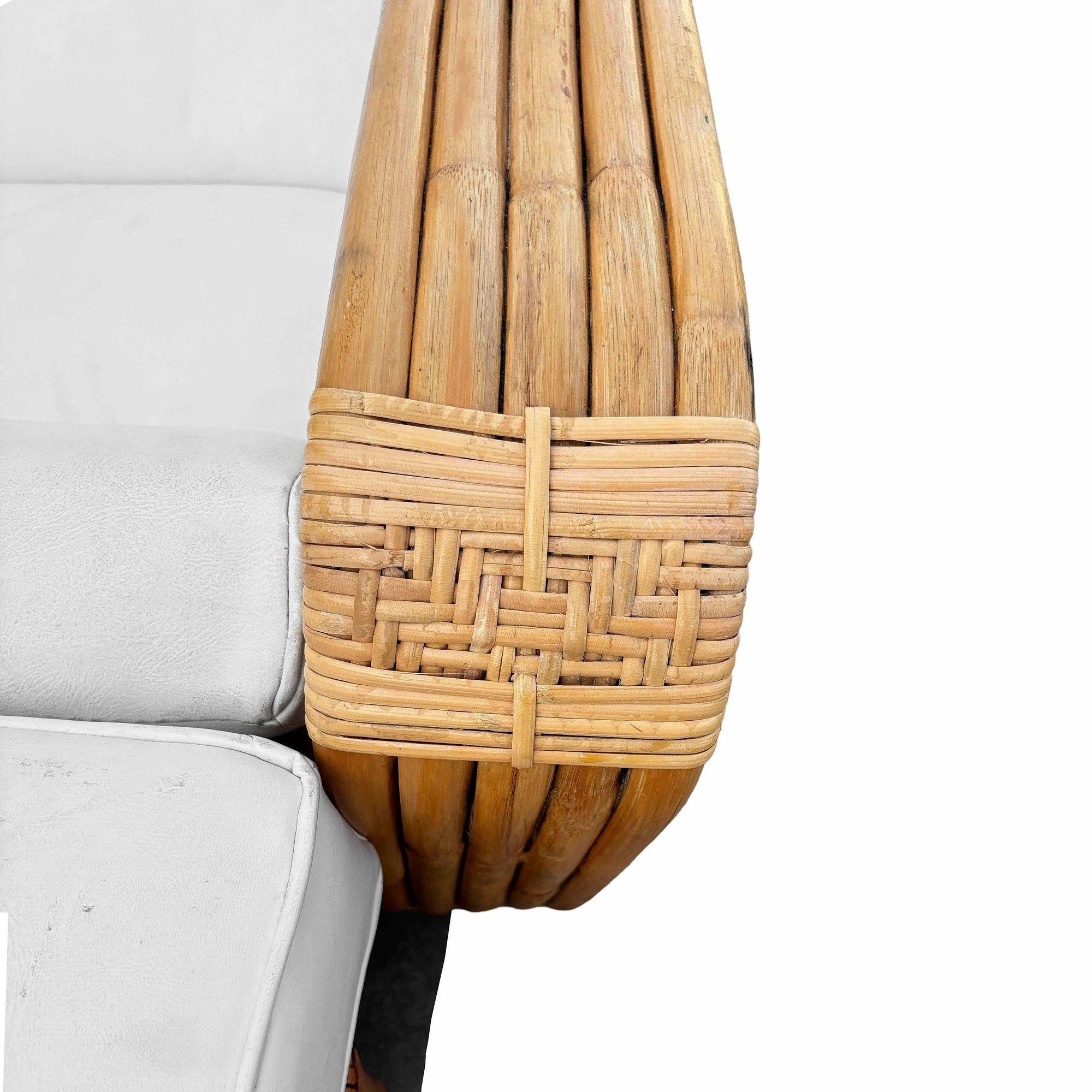 Divano e chaise longue in rattan originale di Paul Frankl, a più elementi in vendita 3