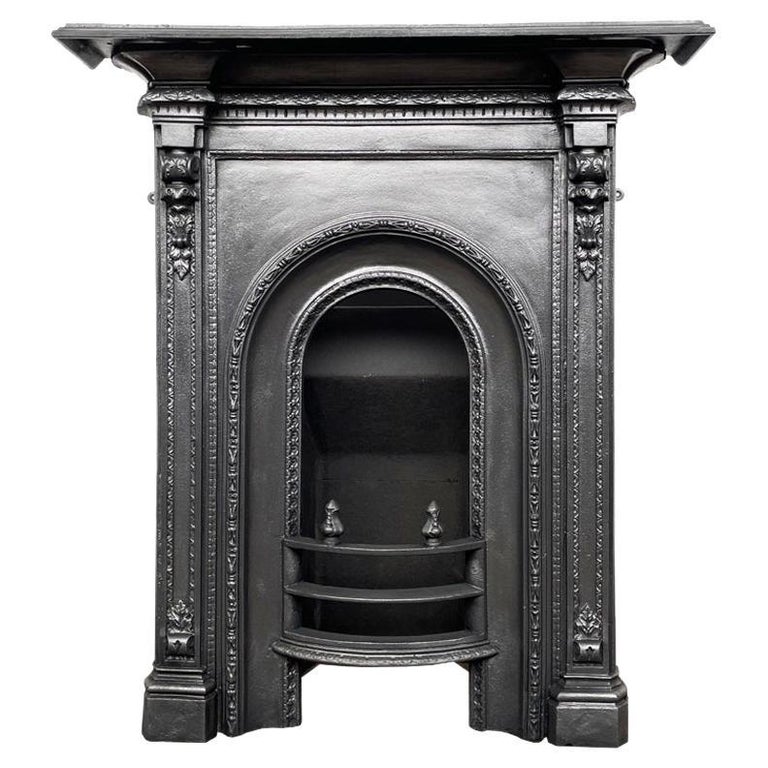Original Reclaimed Mid Victorian Cast Iron Bedroom Fireplace For Sale ...
