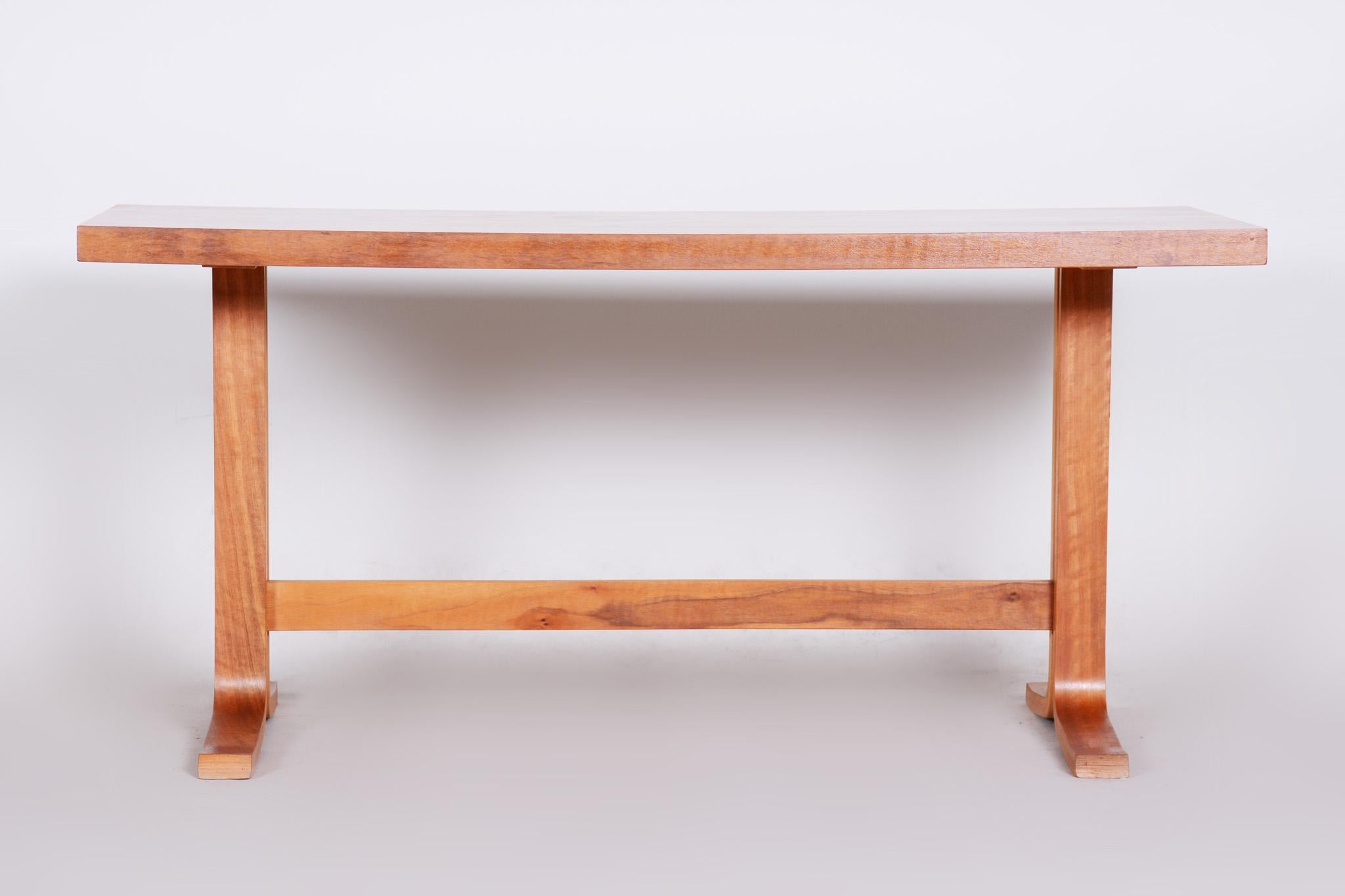 Original Rectangular Oak Table, Czech Mid-Century Modern, 1960s In Good Condition For Sale In Horomerice, CZ
