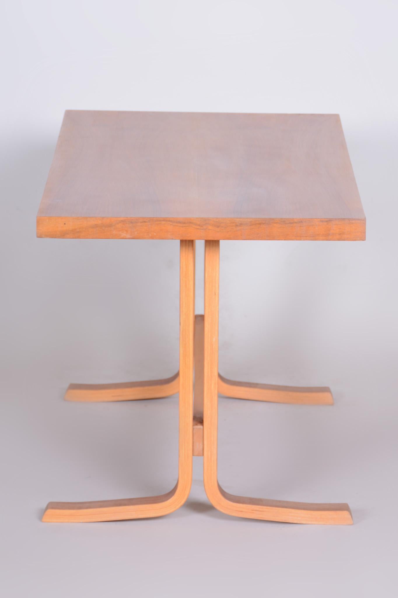 Original Rectangular Oak Table, Czech Mid-Century Modern, 1960s For Sale 2