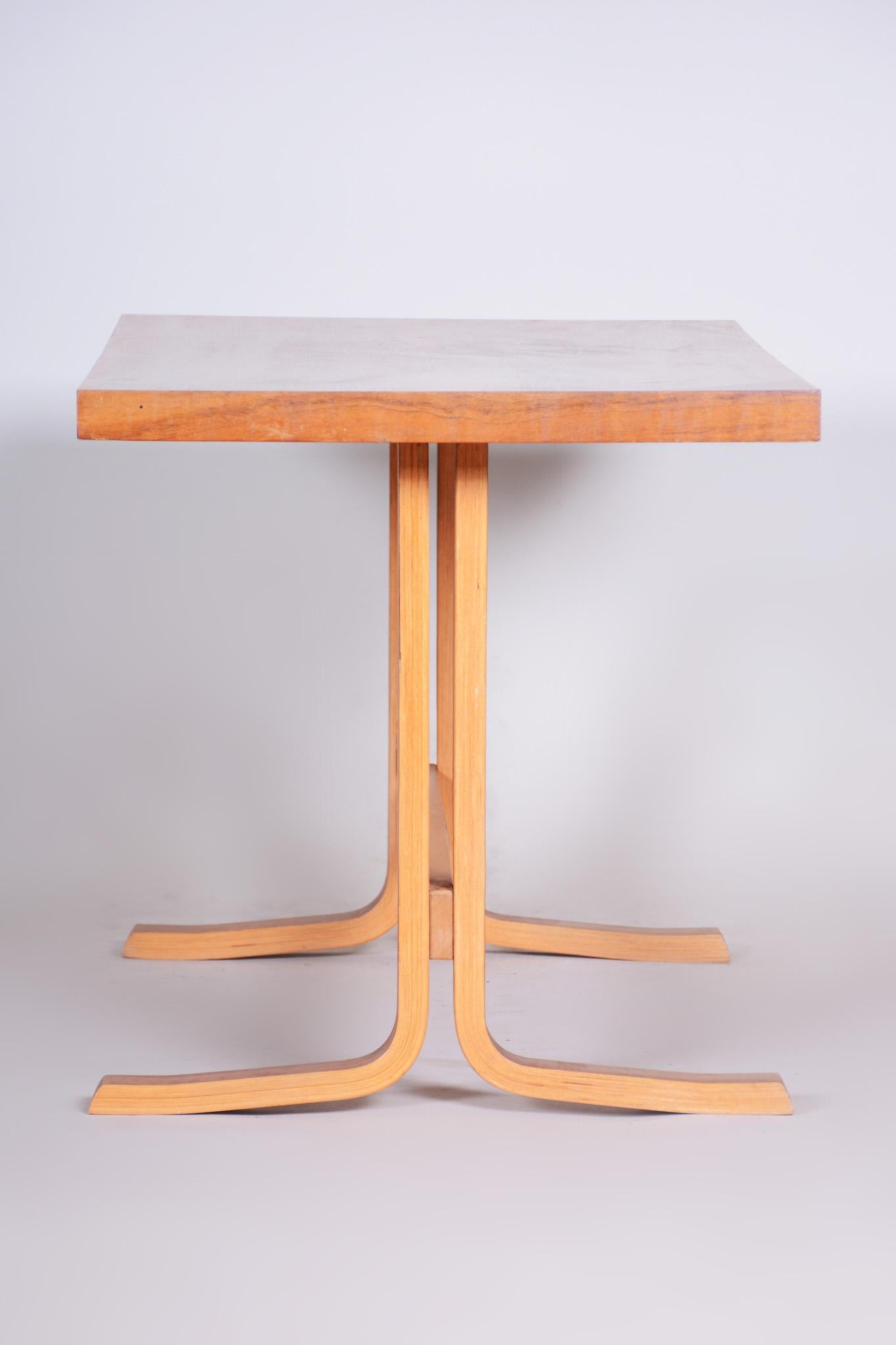 Original Rectangular Oak Table, Czech Mid-Century Modern, 1960s For Sale 3