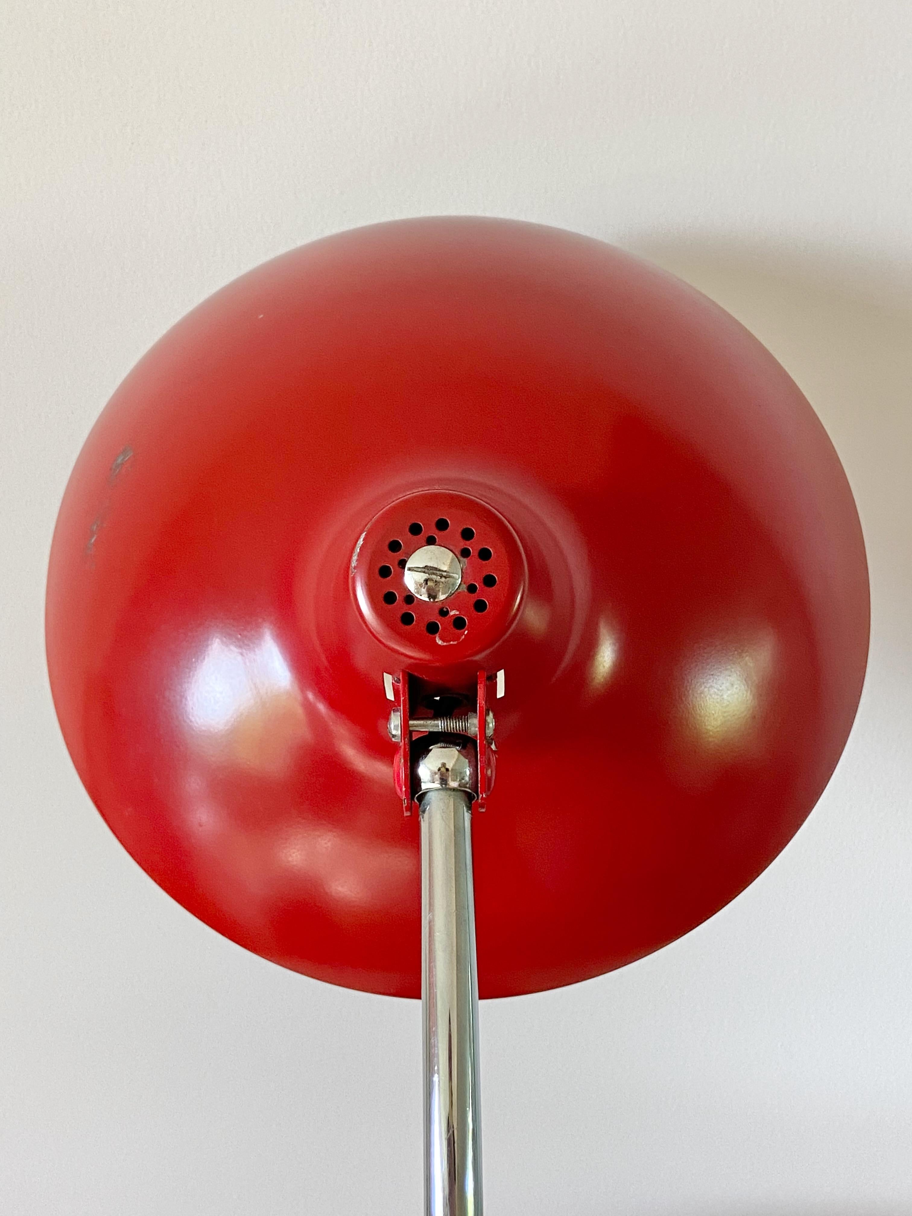 20th Century Original red Christian Dell Table Lamp 6786 Desk Lamp by Kaiser Idell