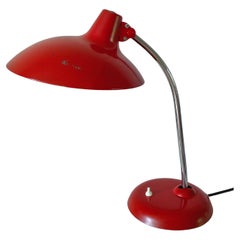 Original red Christian Dell Table Lamp 6786 Desk Lamp by Kaiser Idell
