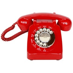 Original Red Lacquered Gpo Model 706l Telephone Full Working Order