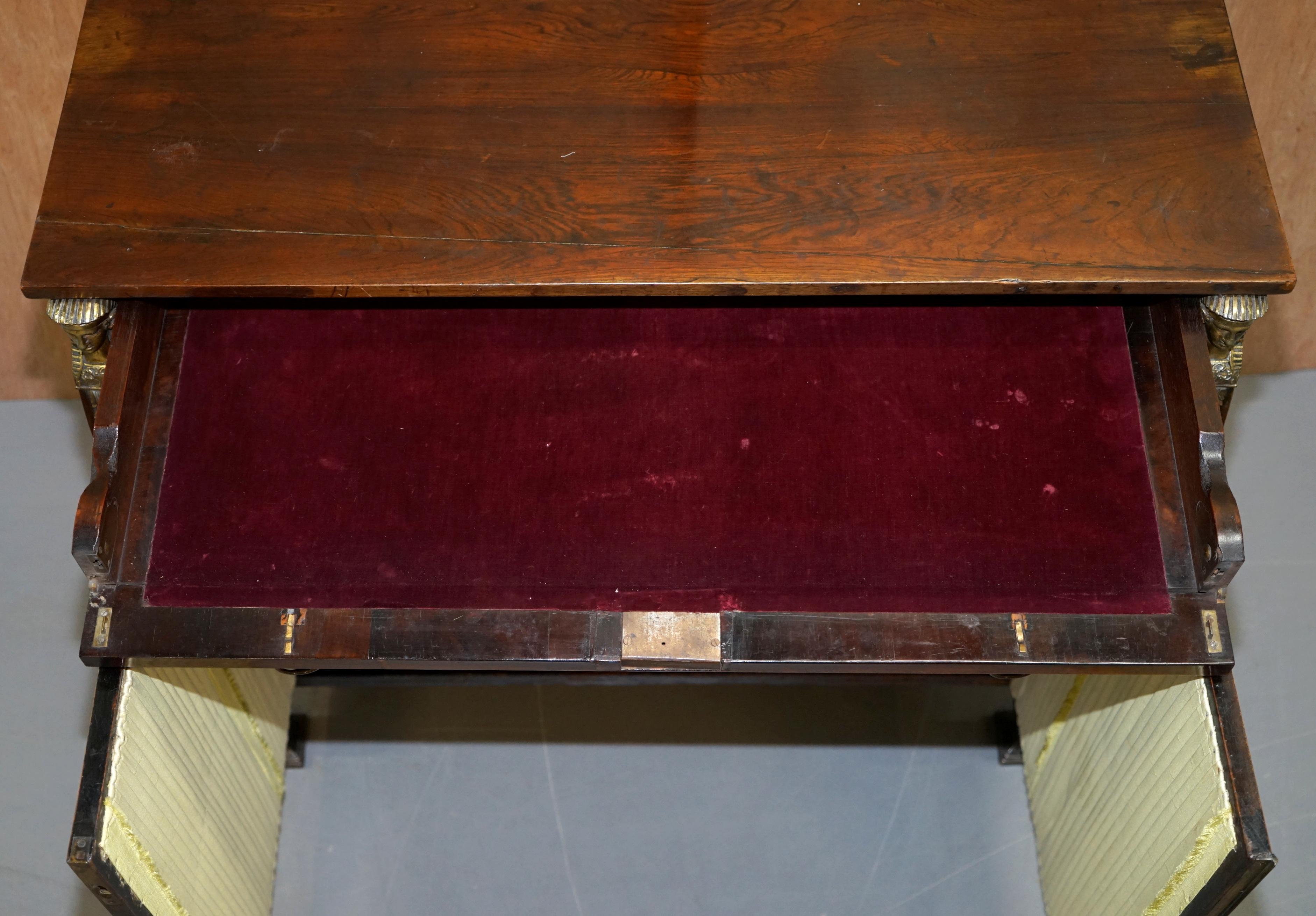 Original Regency Hardwood Egyptian Revival Ormolu-Mounted Sideboard Cupboard 10