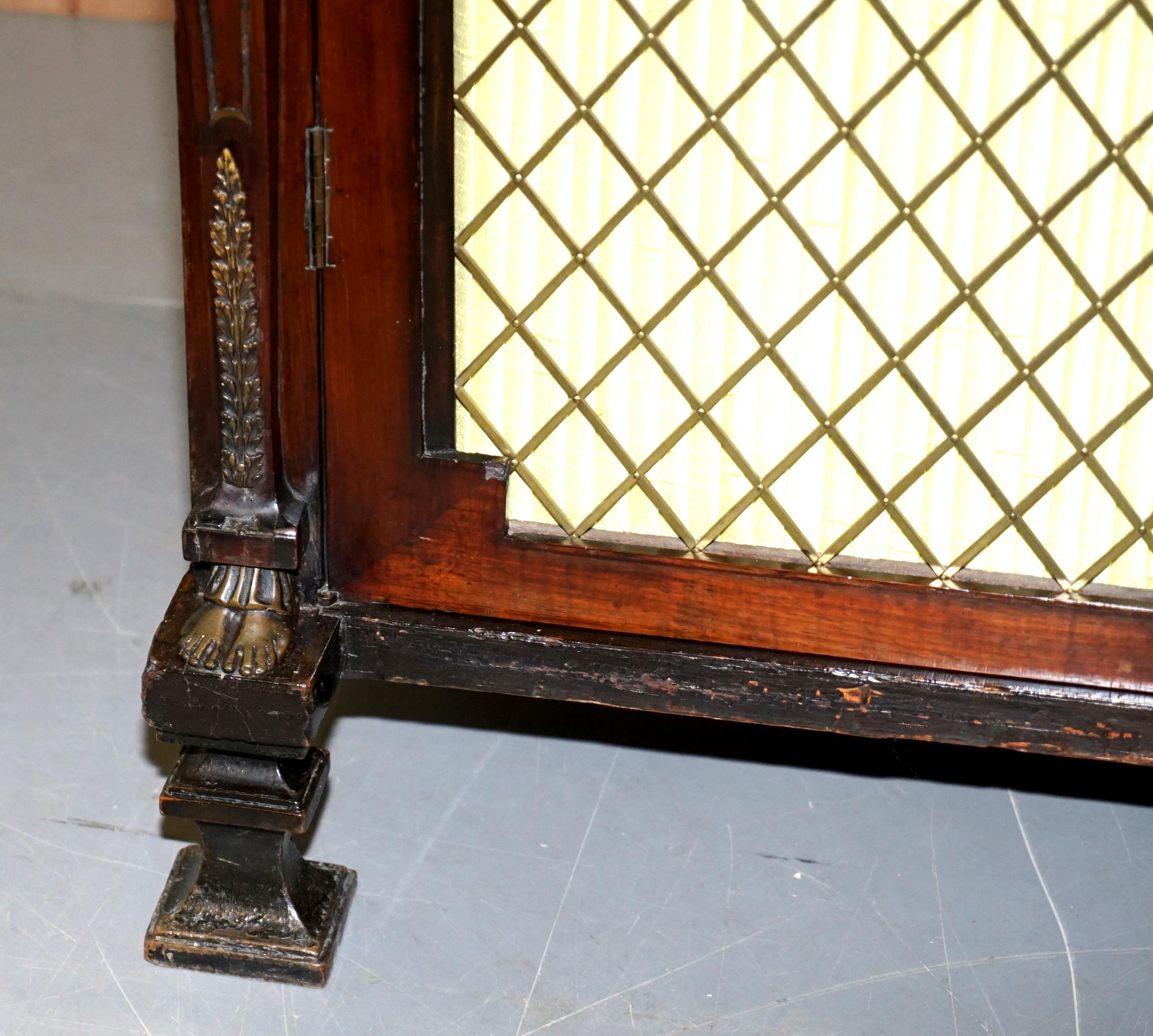 Original Regency Hardwood Egyptian Revival Ormolu-Mounted Sideboard Cupboard 2
