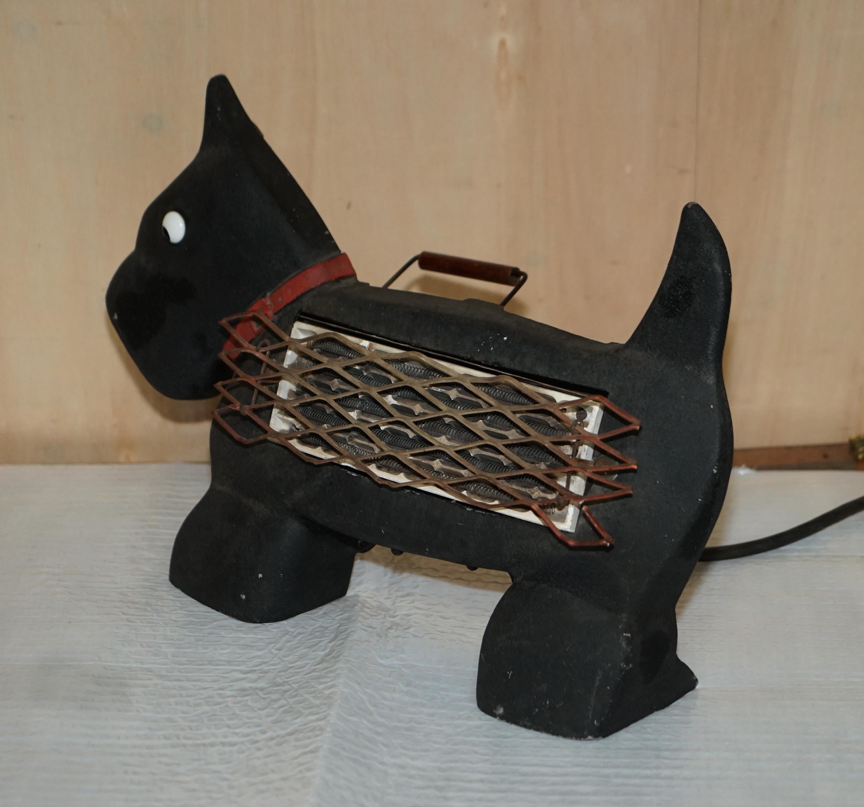 ORIGINAL RESTORED ART DECO ZOORAY HiGHLAND TERRIER SCOTTIE DOG ELECTRIC HEATER For Sale 4