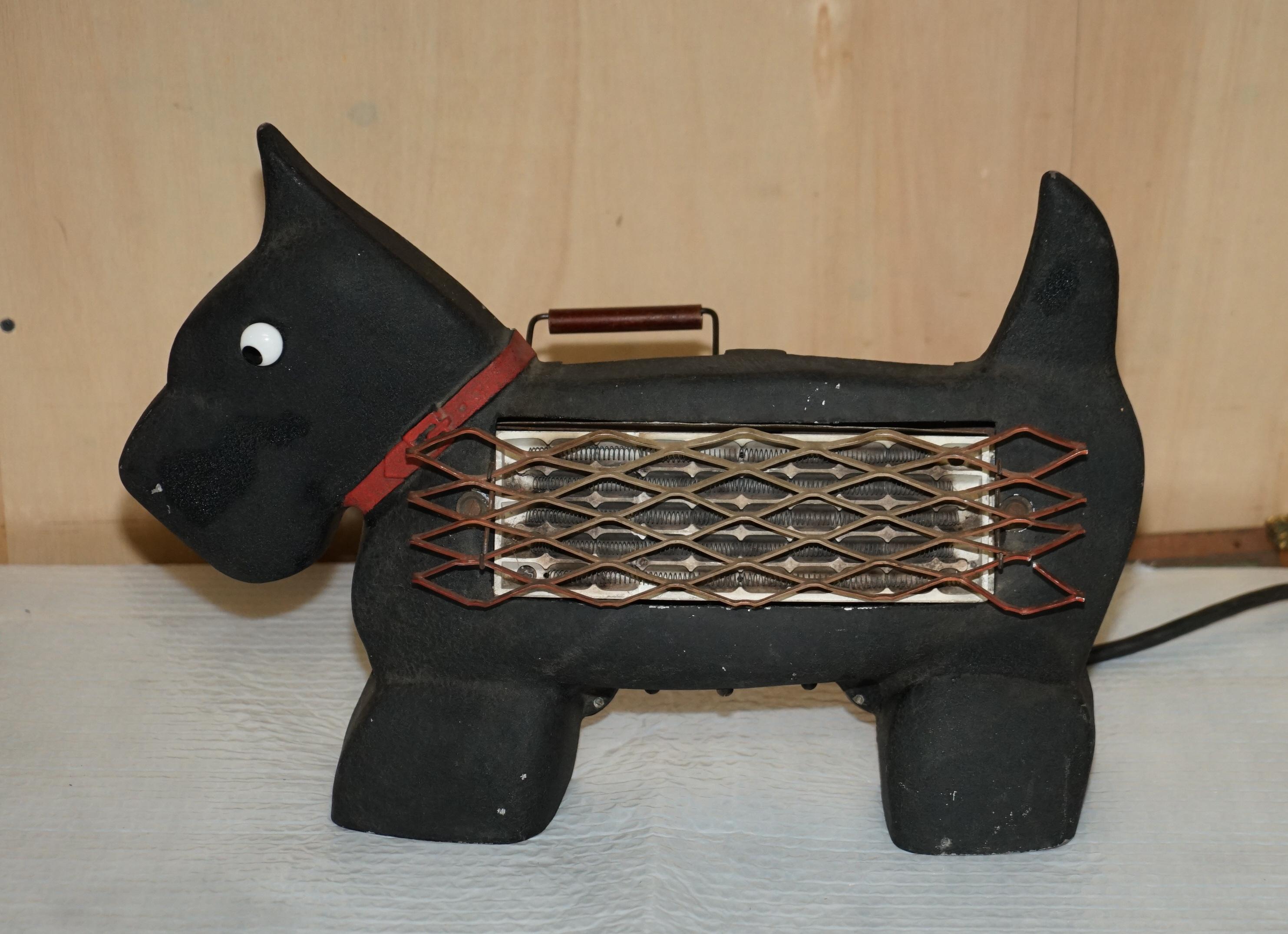 ORIGINAL RESTORED ART DECO ZOORAY HiGHLAND TERRIER SCOTTIE DOG ELECTRIC HEATER For Sale 5