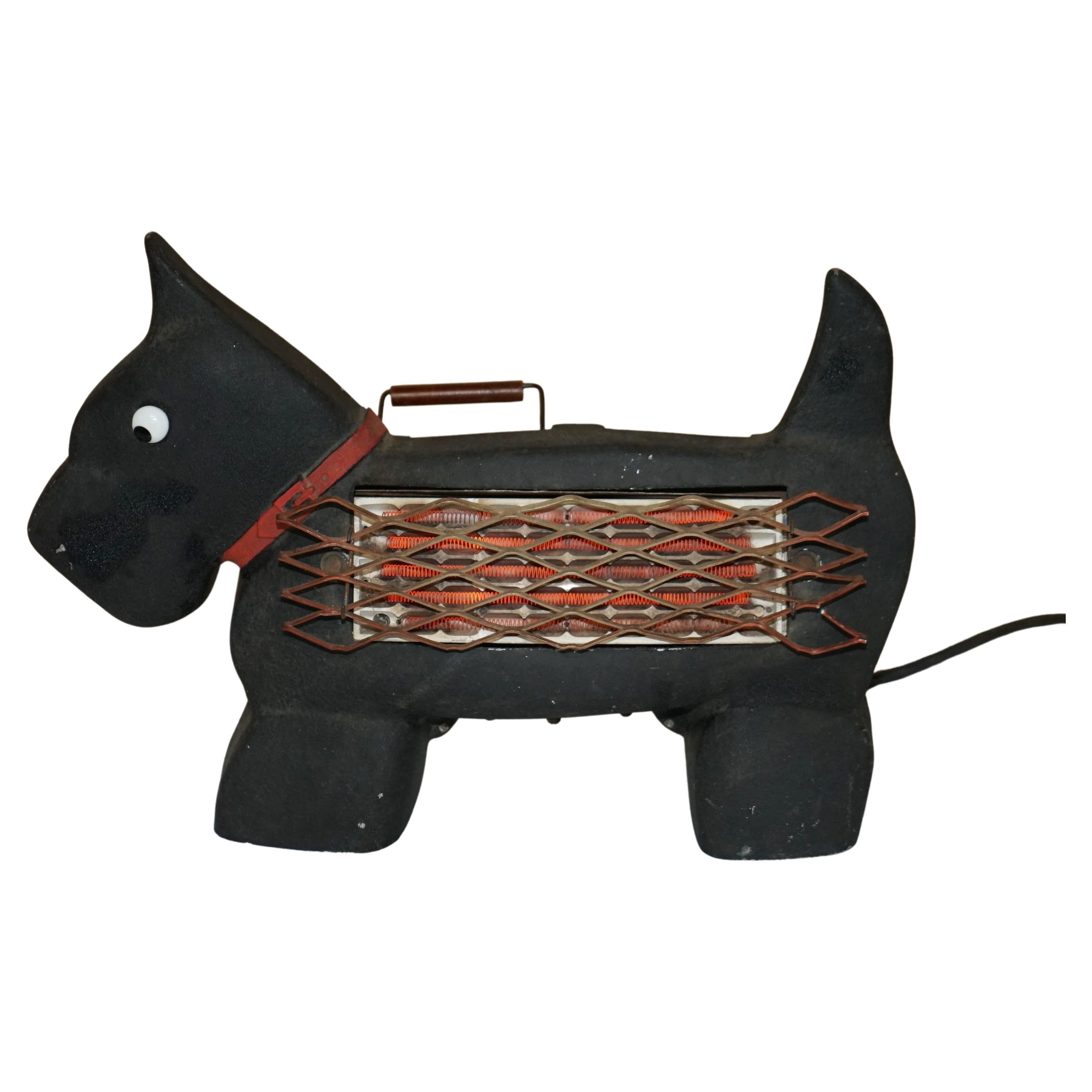 ORIGINAL RESTORED ART DECO ZOORAY HiGHLAND TERRIER SCOTTIE DOG ELECTRIC HEATER For Sale