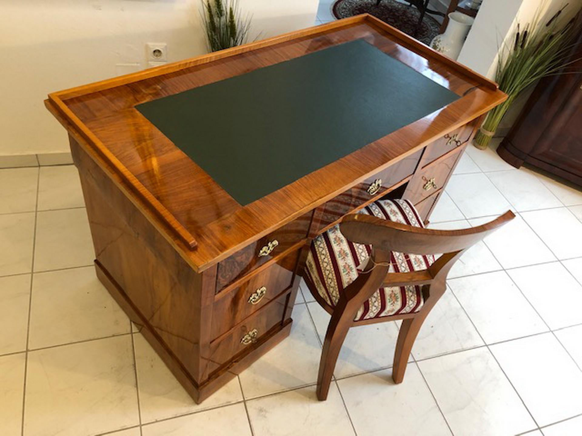 Veneer Original Restored Late Biedermeier Desk, circa 1865 For Sale