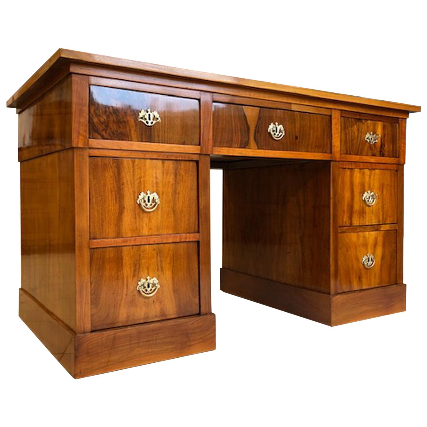 Original Restored Late Biedermeier Desk, circa 1865 For Sale