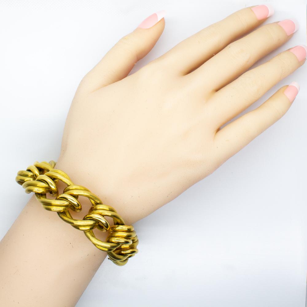 Women's or Men's Original Retro 18 Karat Gold Bracelet