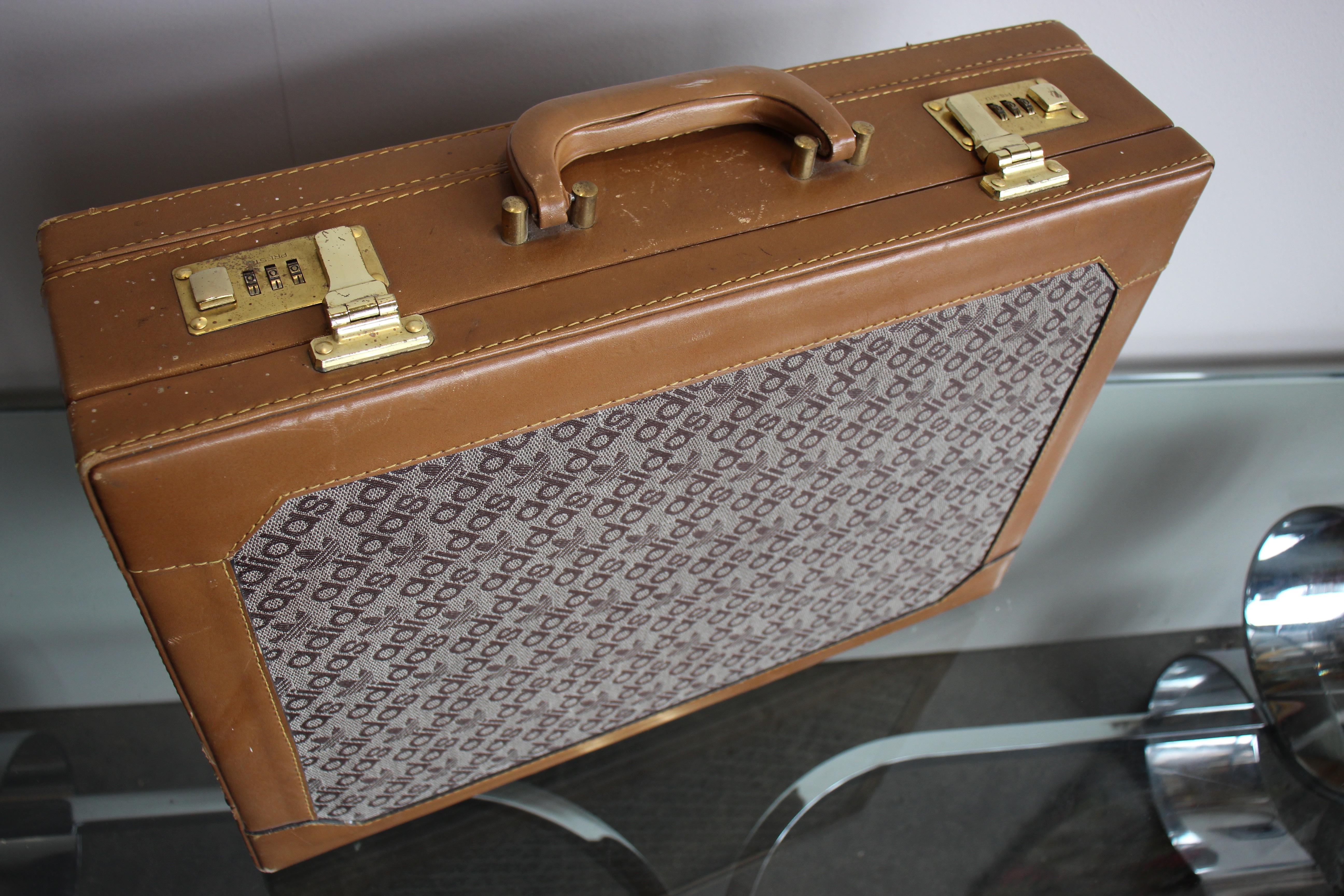 Space Age Original Retro Briefcase by Adidas from the 1970s, Vintage Suitcase