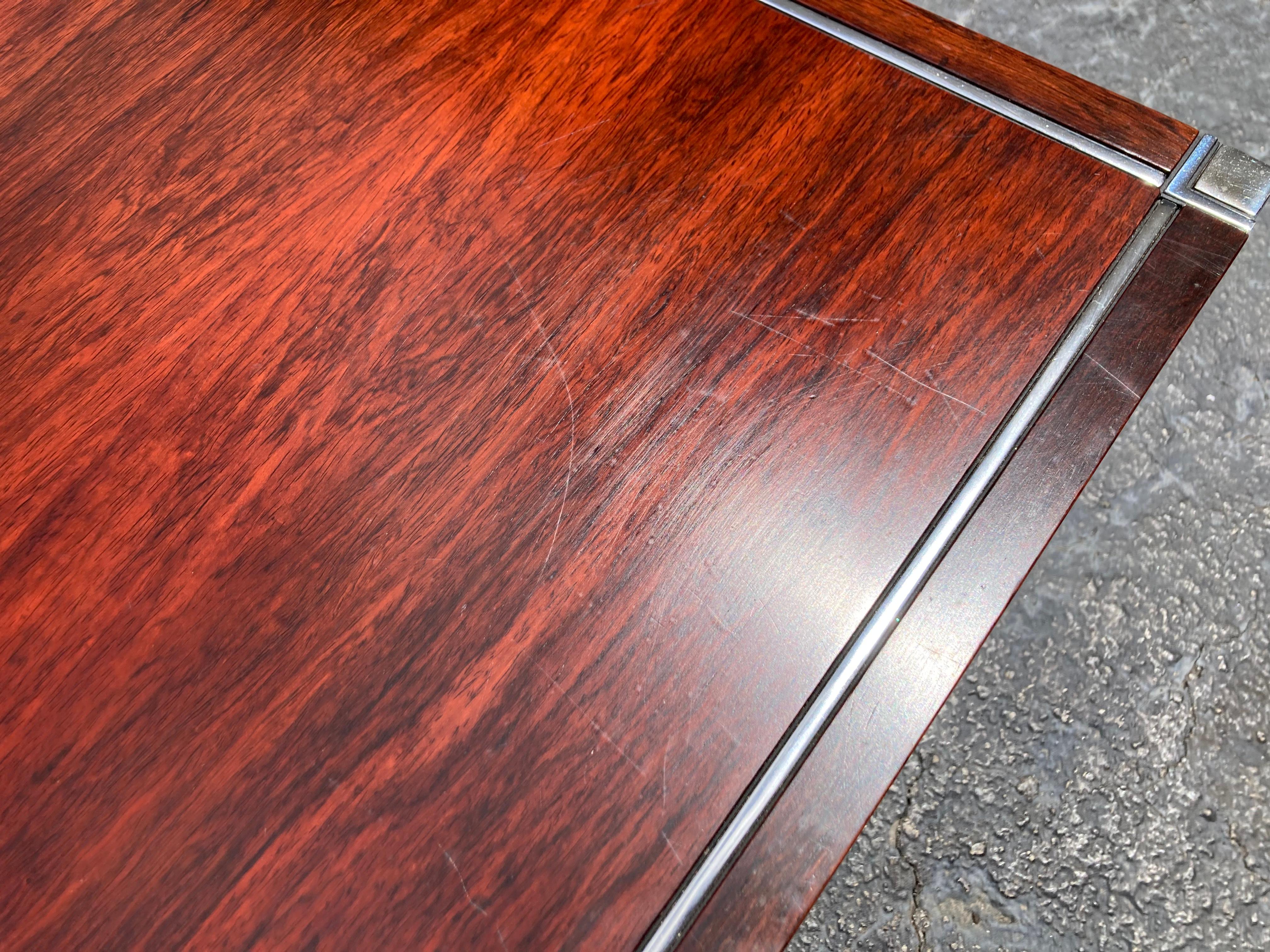 Table basse originale en bois de rose de Richard Schultz pour Knoll, années 1970 en vente 6