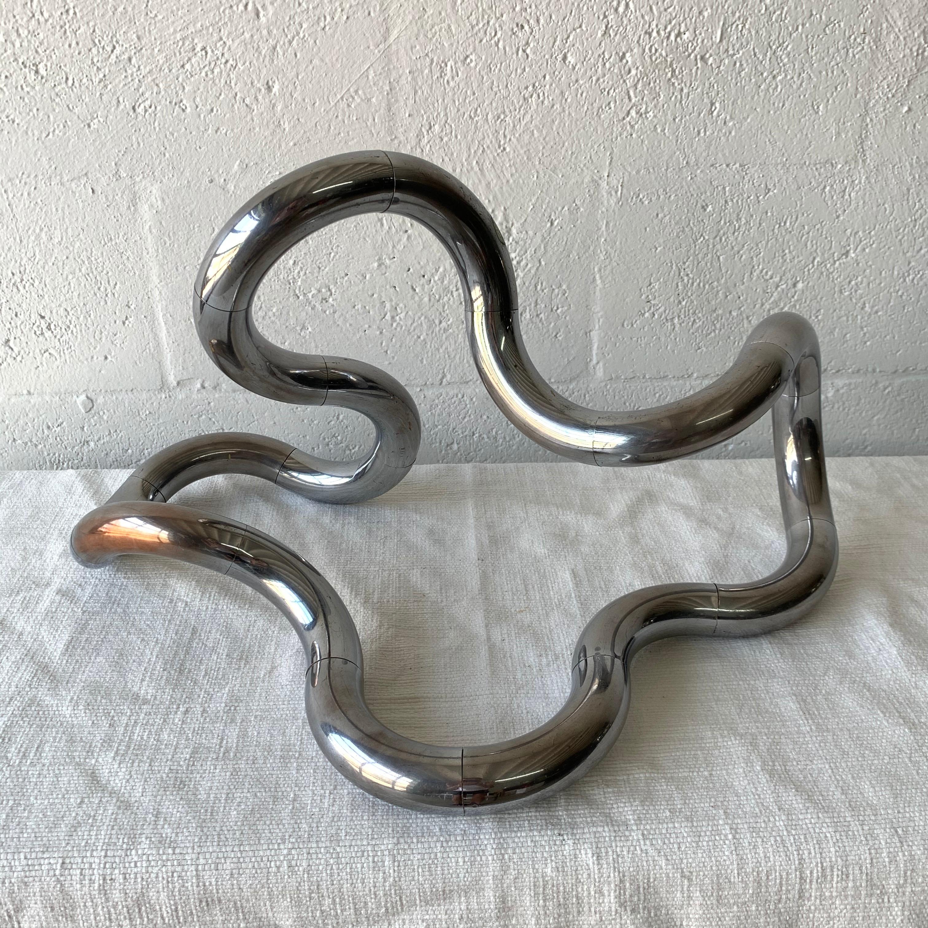 Originale verchromte Richard X Zawitz-Skulptur „tangle“-Skulptur, 1982 (Postmoderne)