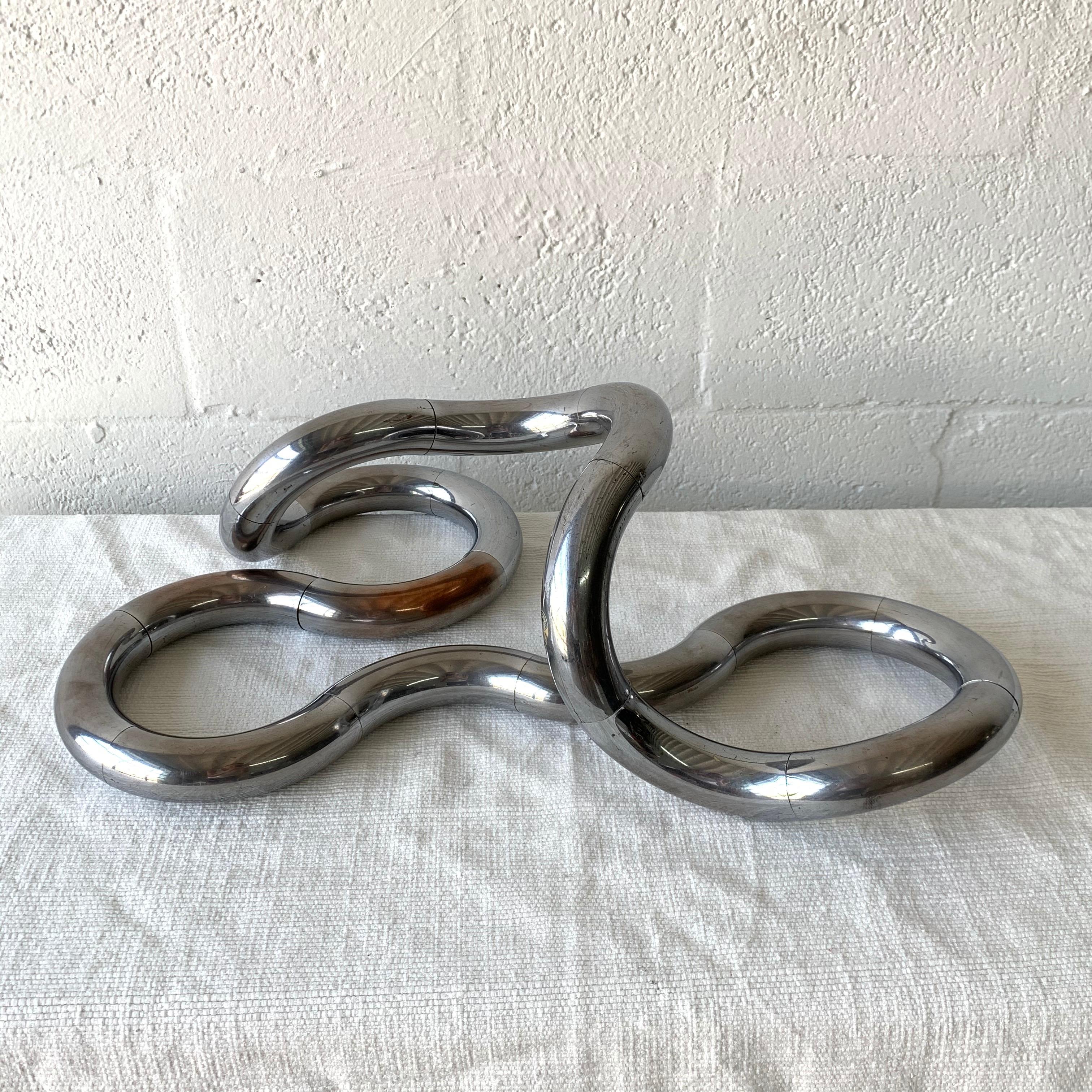 Originale verchromte Richard X Zawitz-Skulptur „tangle“-Skulptur, 1982 (Beschichtet)