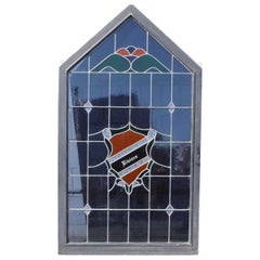 Vintage Original Riviera Country Club Stained Glass Window