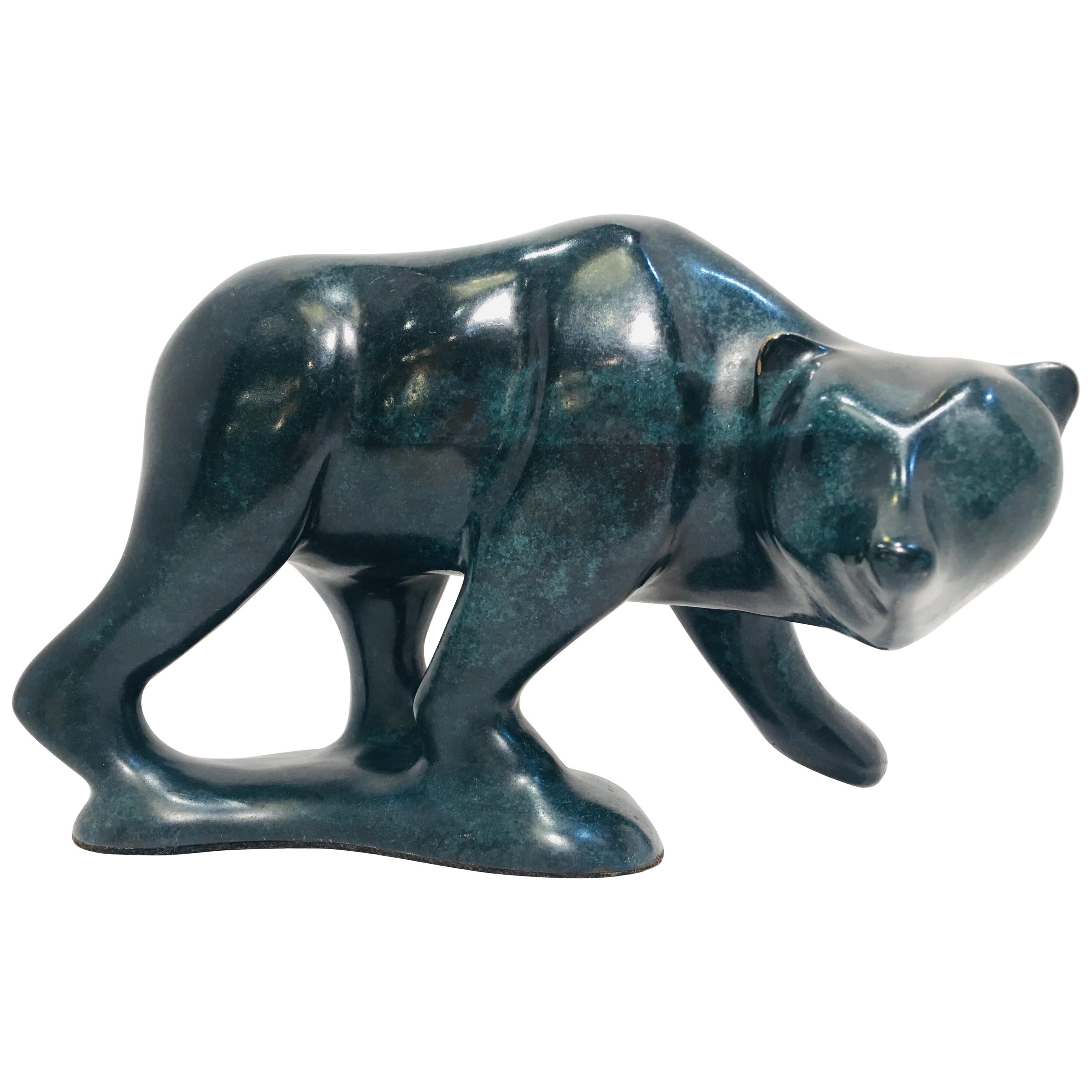 Original Robert Deurloo Limited Edition Bronze Bear "Old Silvertip" Sculpture