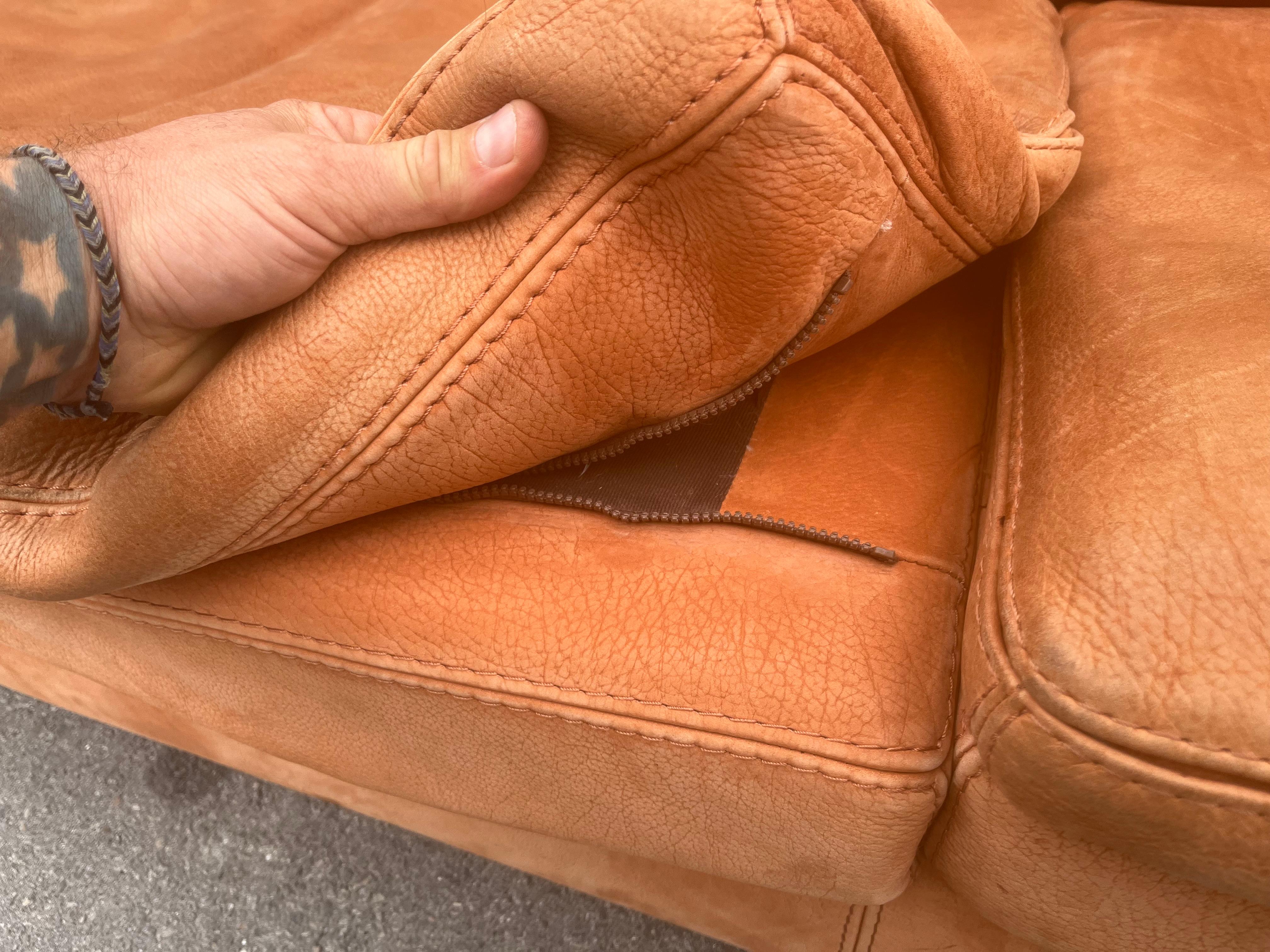 Original Roche Bobois Leather Sofa For Sale 5
