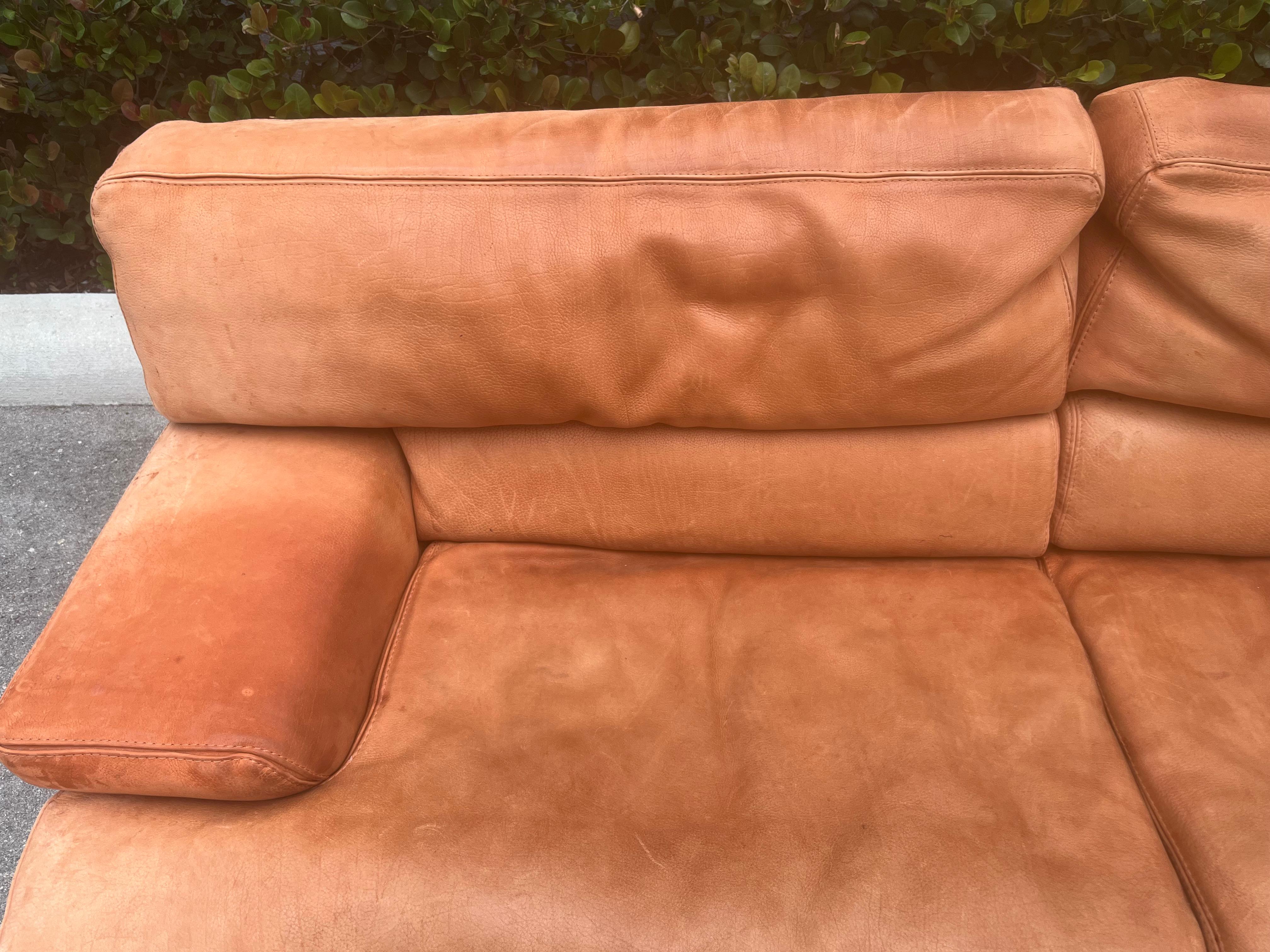Original Roche Bobois Leather Sofa For Sale 8