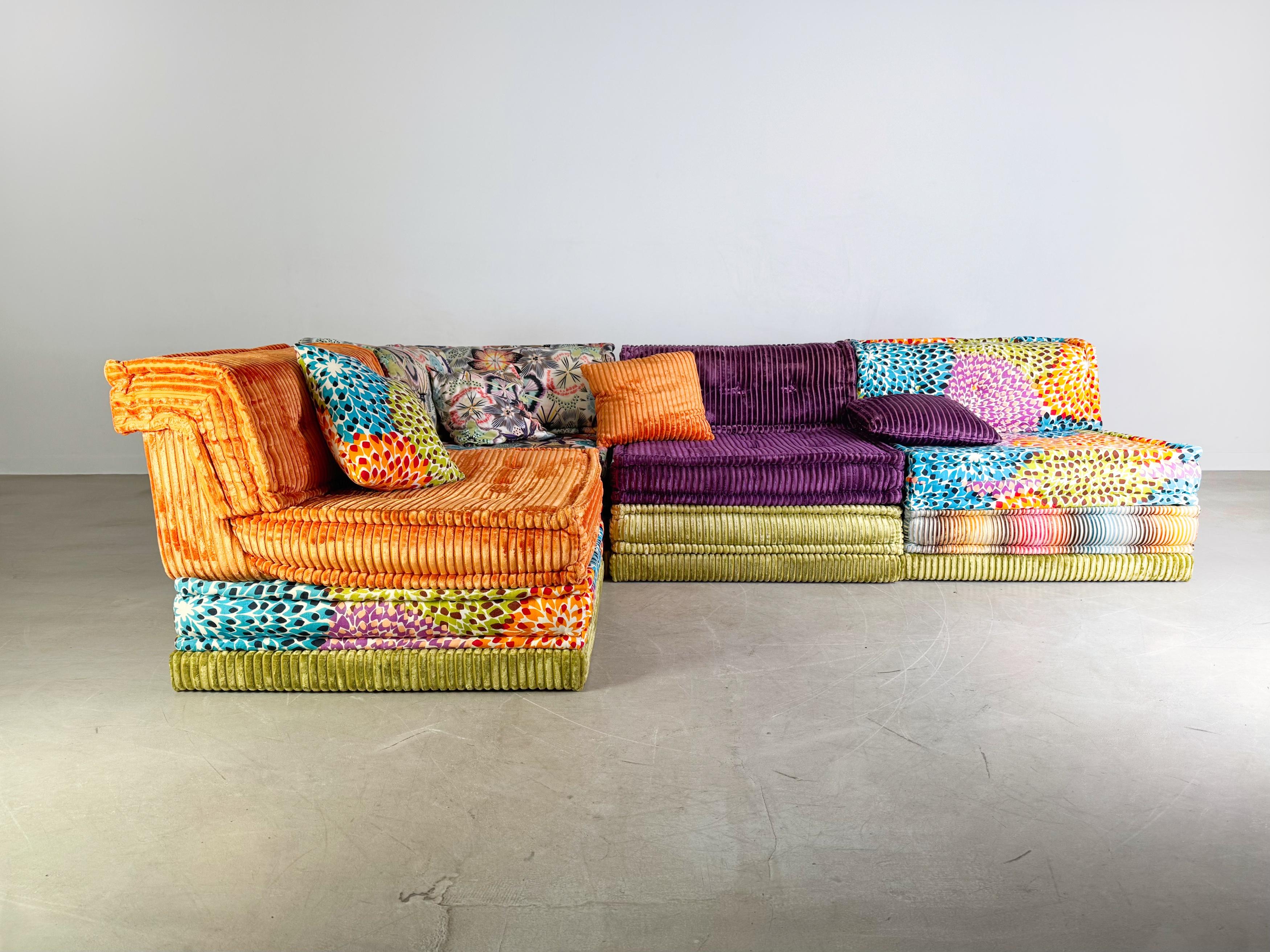 Original Roche Bobois Mah Jong Ecksofa Hans Hopfer Missoni Modul (Postmoderne) im Angebot
