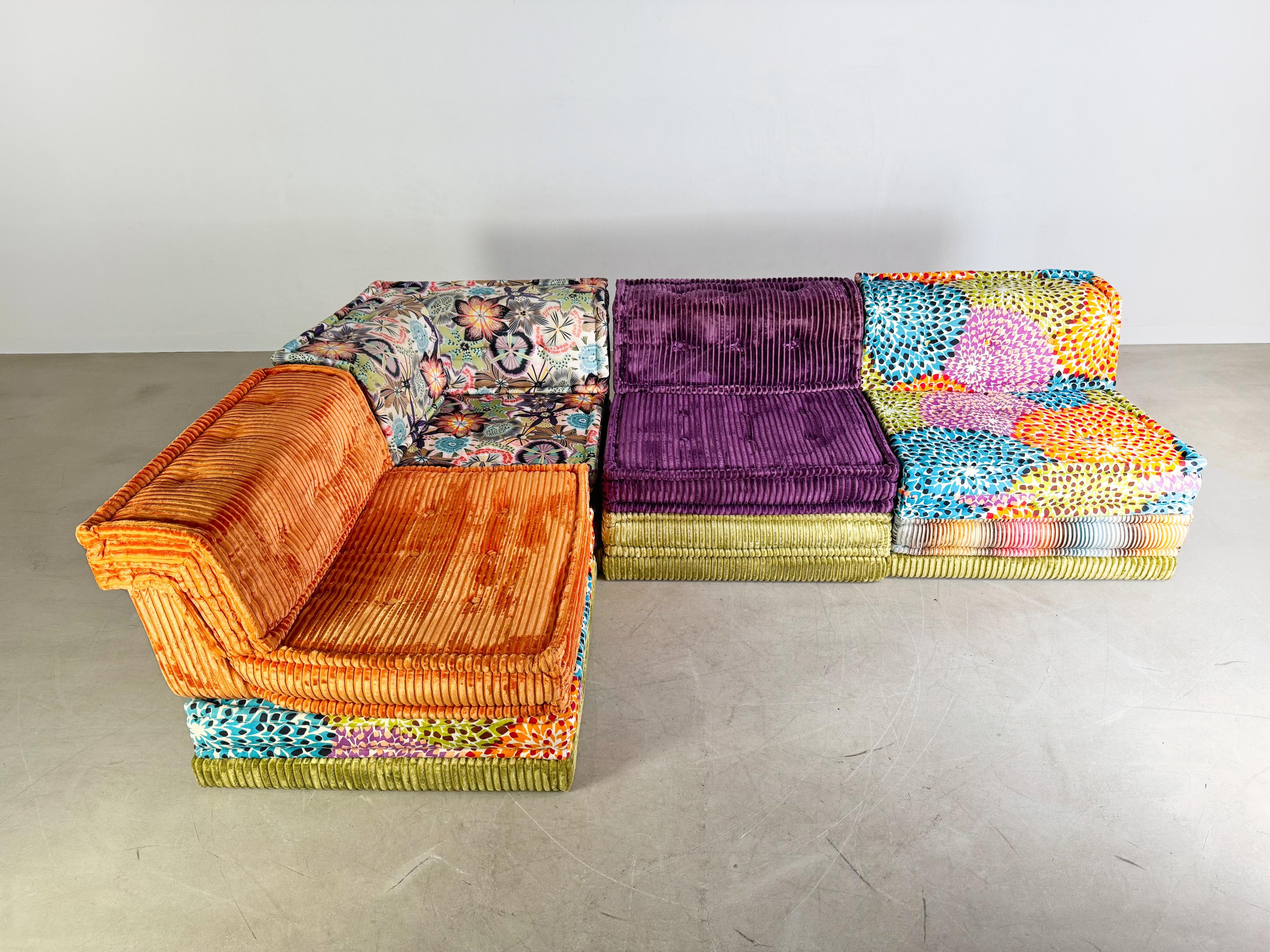 Original Roche Bobois Mah Jong Ecksofa Hans Hopfer Missoni Modul im Zustand „Gut“ im Angebot in Berlin, DE