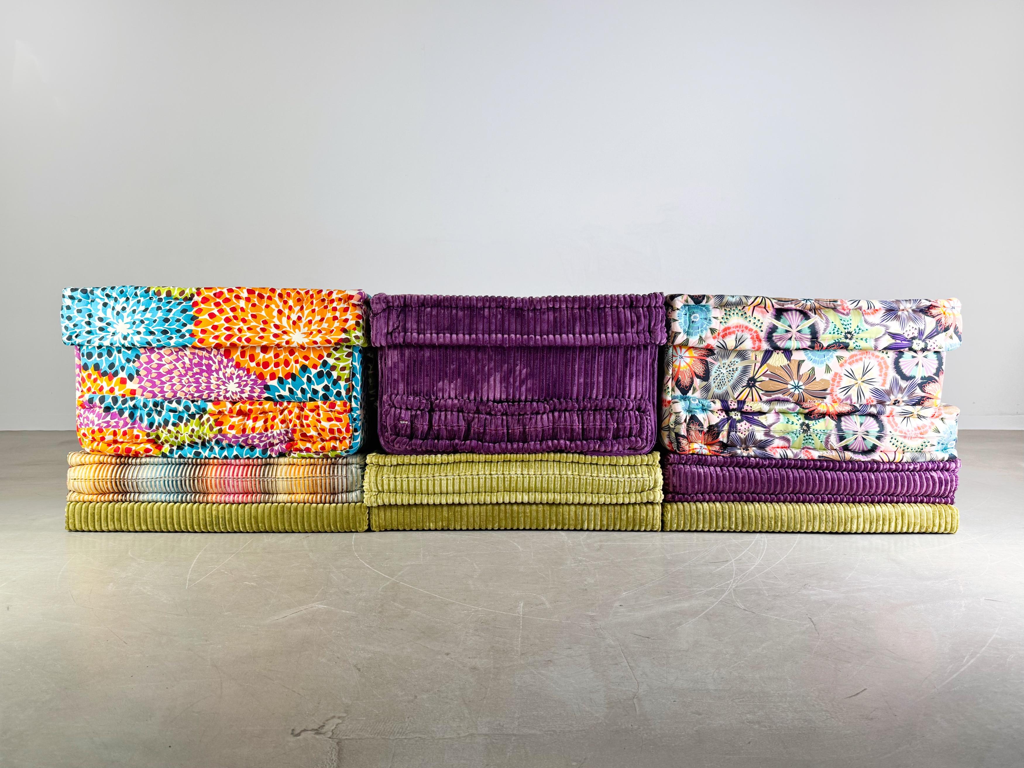 Original Roche Bobois Mah Jong Ecksofa Hans Hopfer Missoni Modul (Stoff) im Angebot