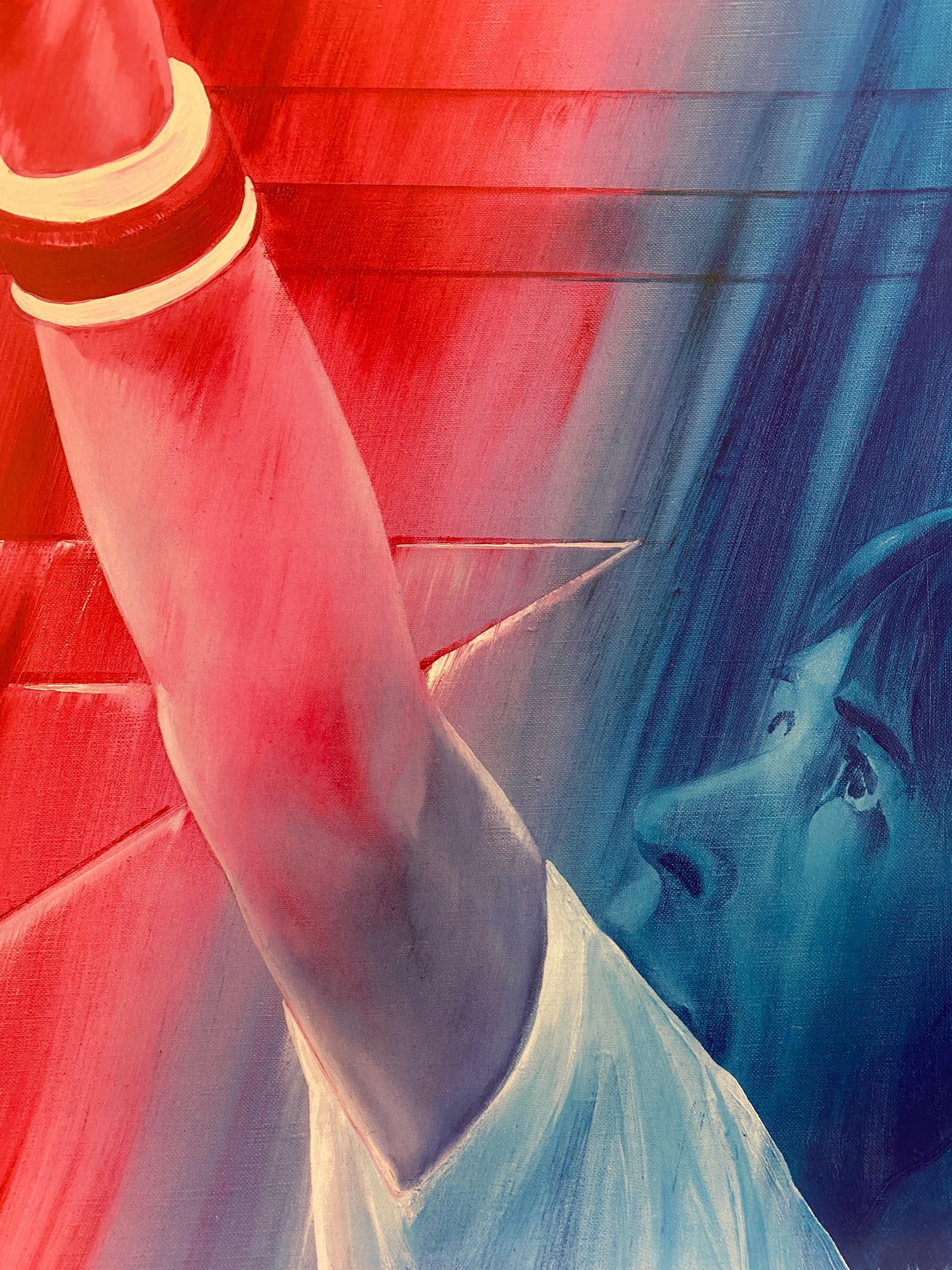 French Original 'ROLAND GARROS' 1985 Tennis Tournament Poster by Jacques Monory For Sale