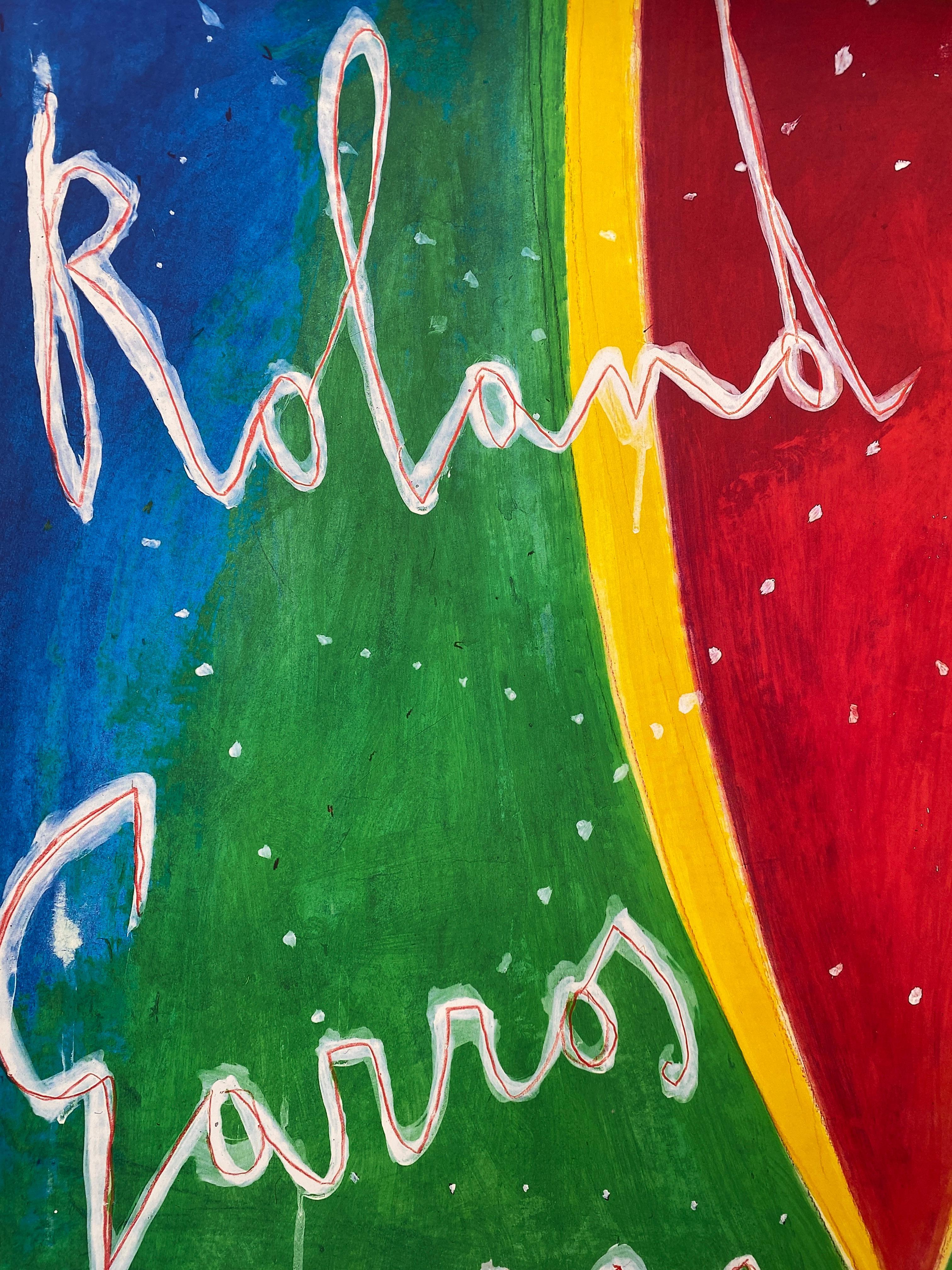Original 'ROLAND GARROS' 1989 Tennis Tournament Poster by Nicola De Maria For Sale 1