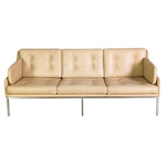 Original Roland Rainer Leder Sofa Couch WK Wohnen Wien 1980