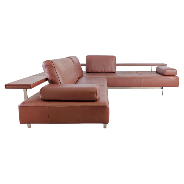 Original Rolf Benz Ecksofa Dono 6100 Couch Design Leder braun