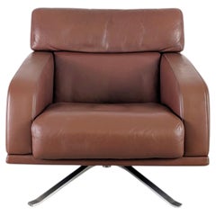 Original Rolf Benz Leder Sessel drehbar braun Design Chefsessel