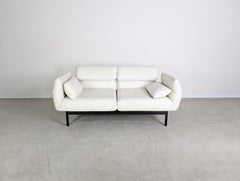Original Rolf Benz Plura Sofa Couch Leder Zweisitzer hell beige