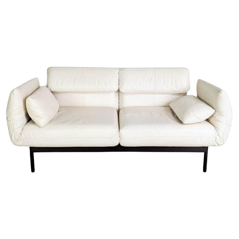 Original Rolf Benz Plura Sofa Couch Leder Zweisitzer hell beige For Sale at 1stDibs